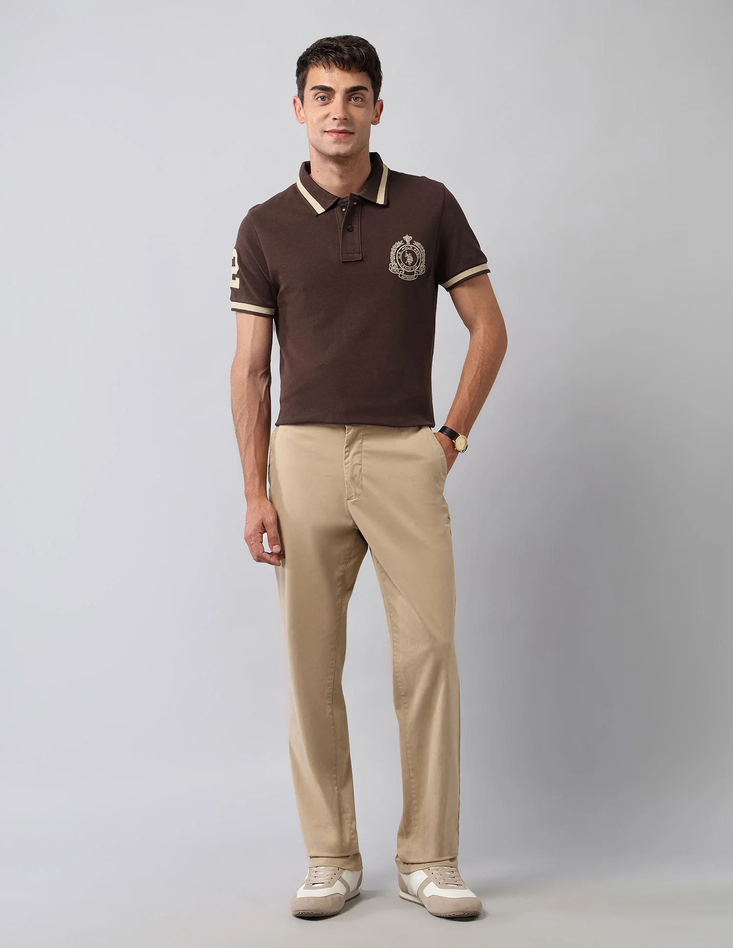 Pure Cotton Muscle Fit Polo Shirt - Image 3