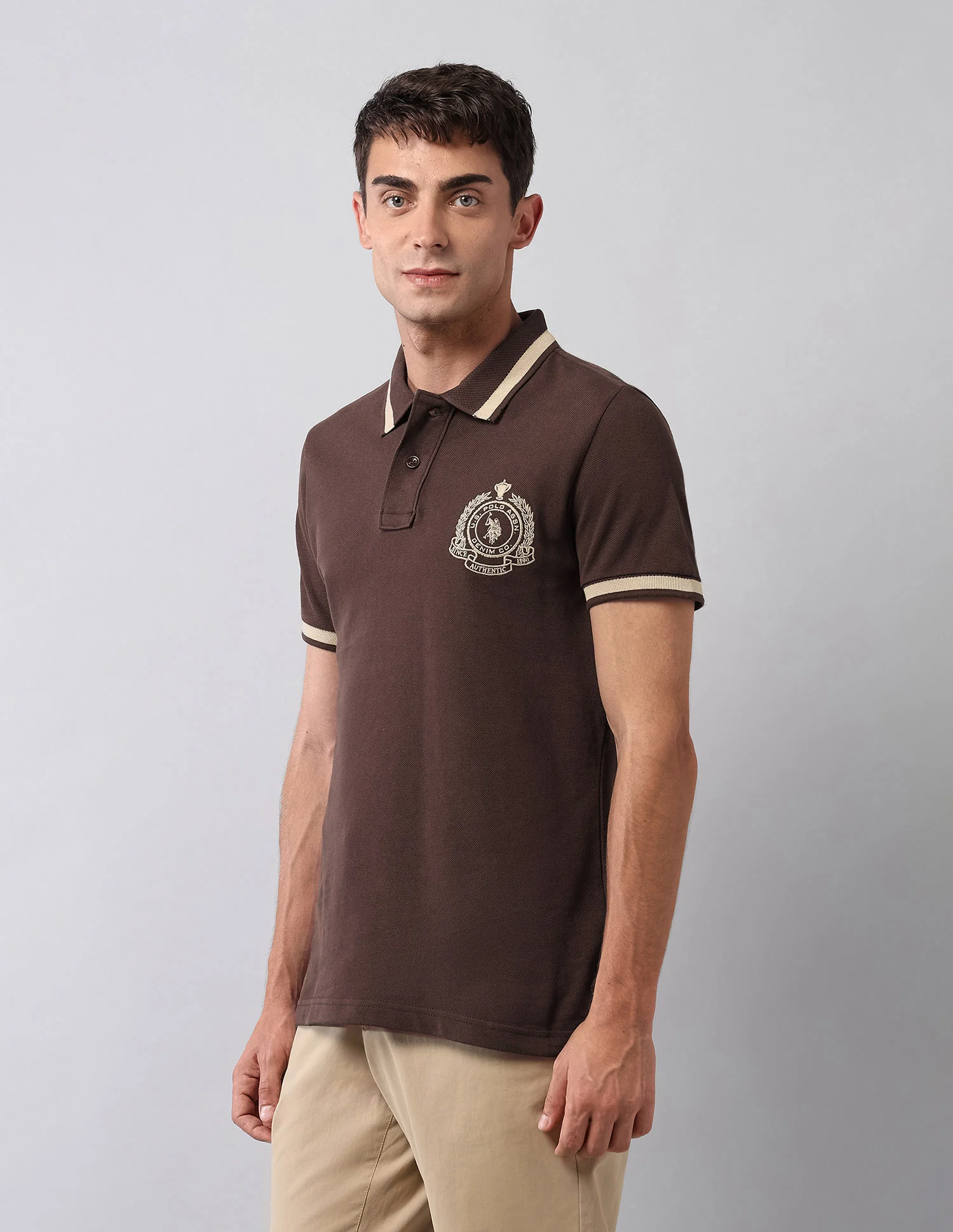 Pure Cotton Muscle Fit Polo Shirt - Image 4