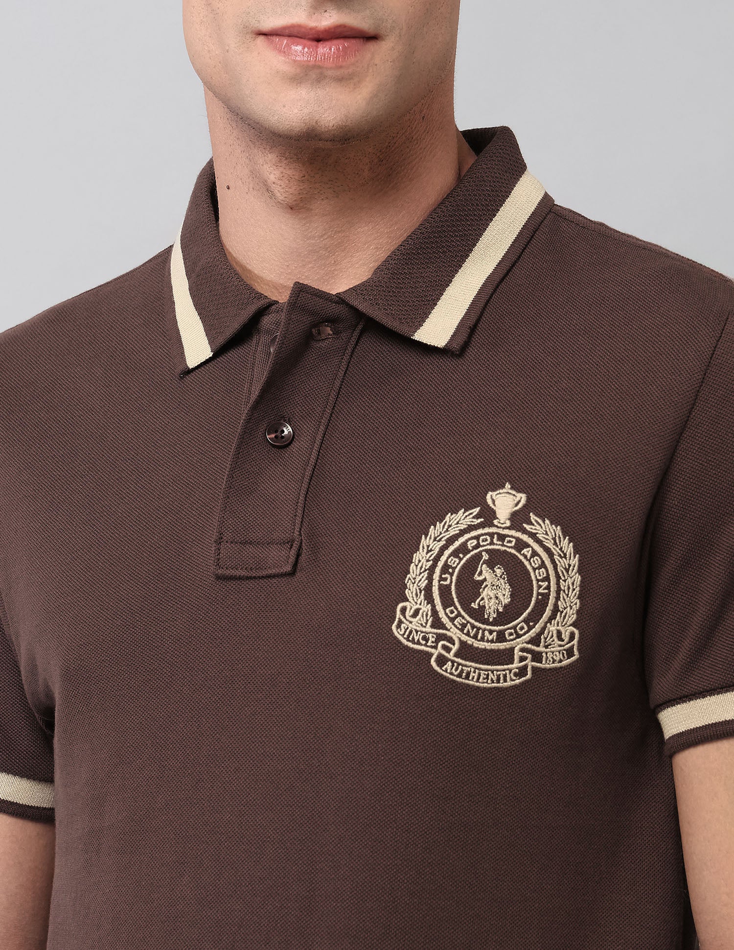 Pure Cotton Muscle Fit Polo Shirt - Image 7