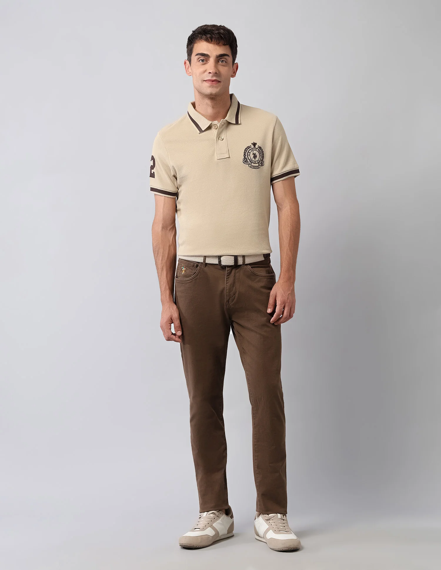 Pure Cotton Muscle Fit Polo Shirt - Image 3
