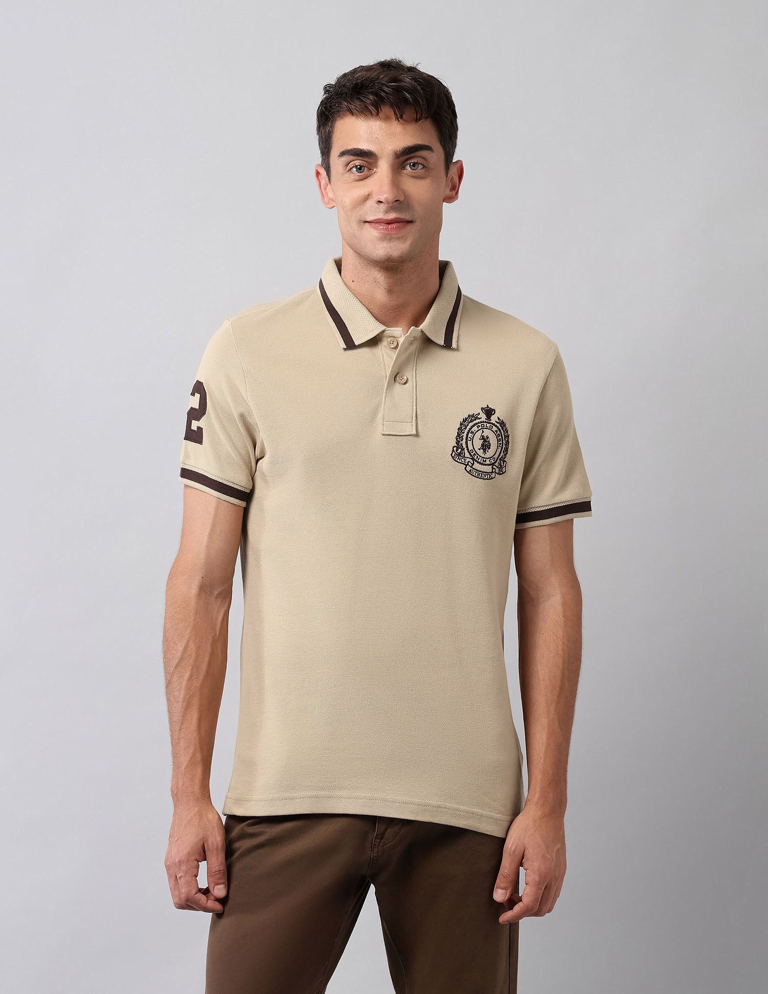 Pure Cotton Muscle Fit Polo Shirt - Image 6