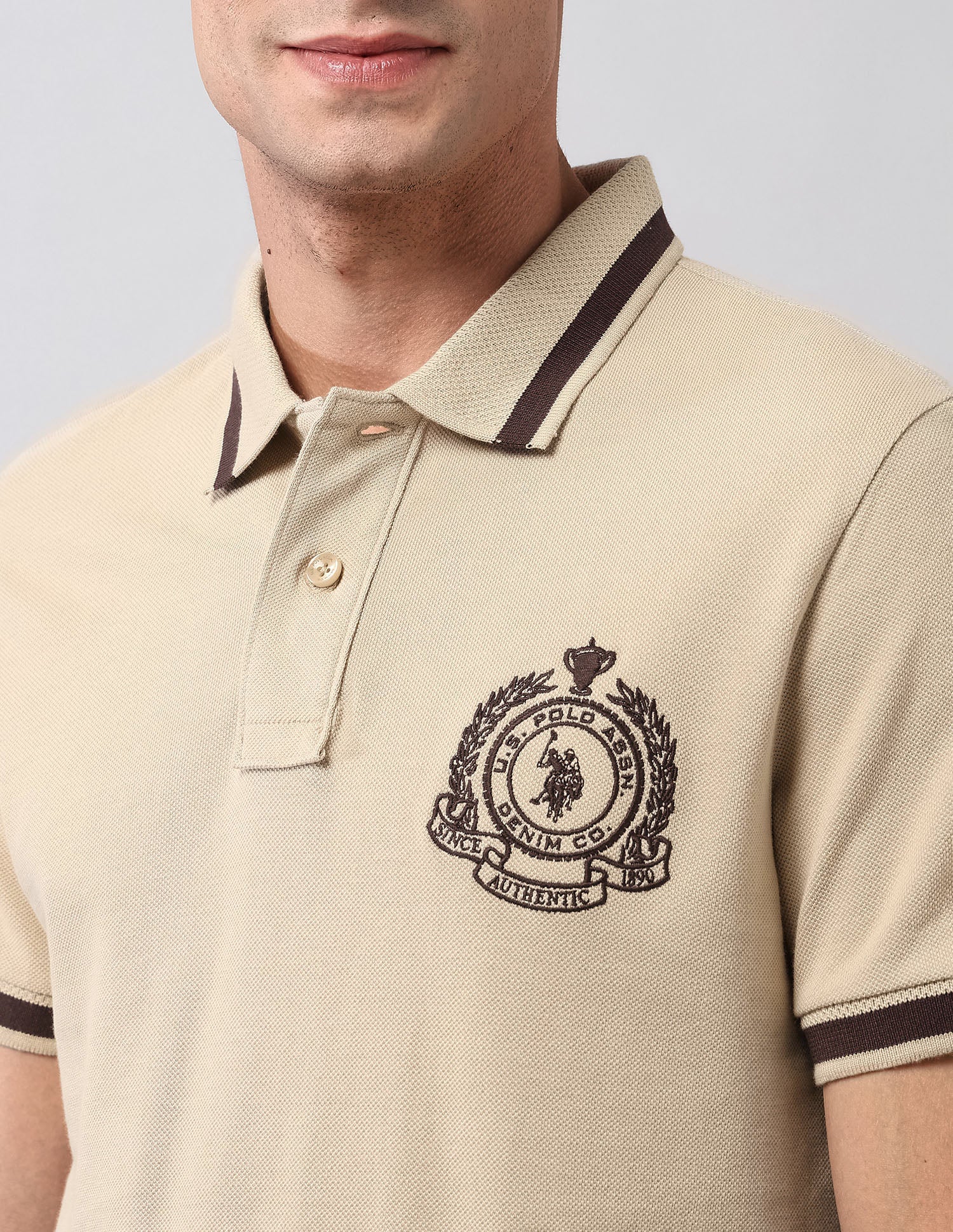 Pure Cotton Muscle Fit Polo Shirt - Image 7