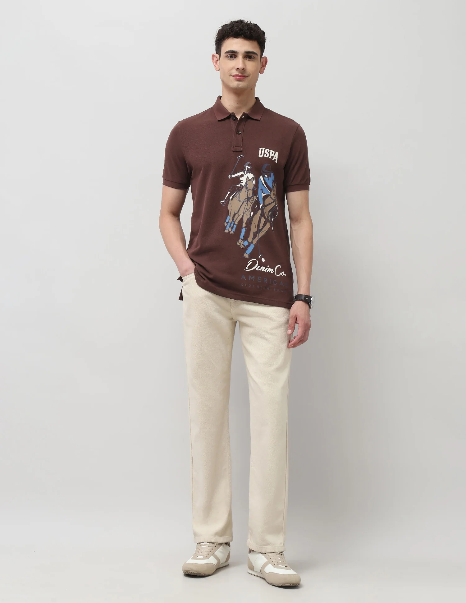 Pure Cotton Muscle Fit Polo Shirt - Image 3