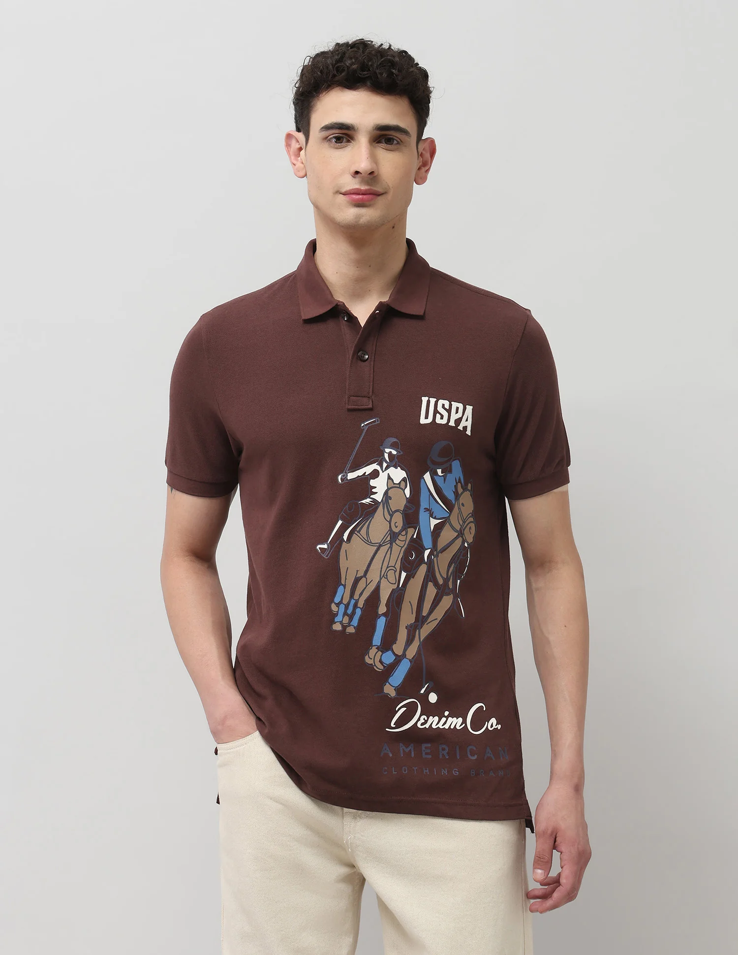 Pure Cotton Muscle Fit Polo Shirt - Image 6