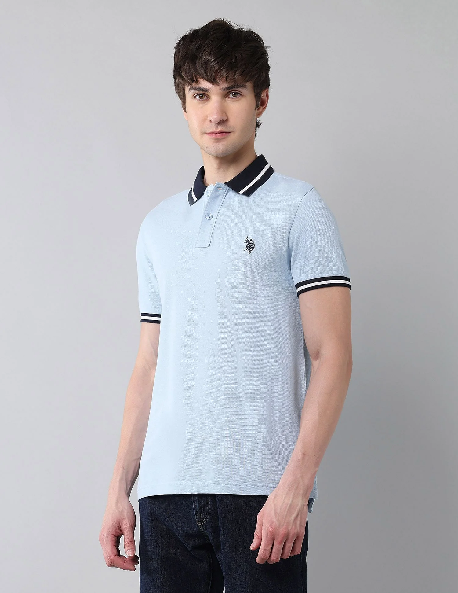 Pure Cotton Muscle Fit Polo Shirt - Image 4