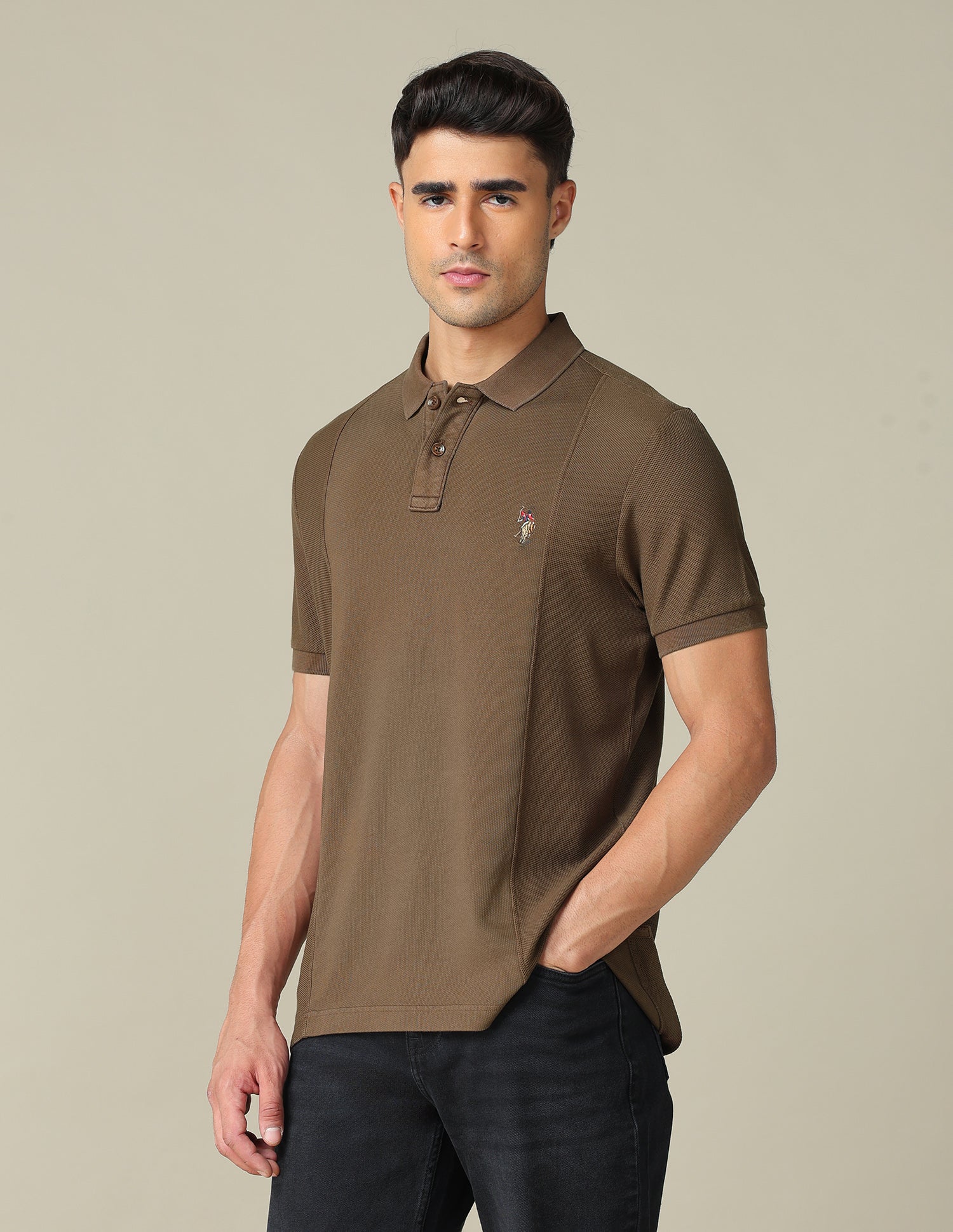 Pure Cotton Muscle Fit Polo Shirt - Image 4