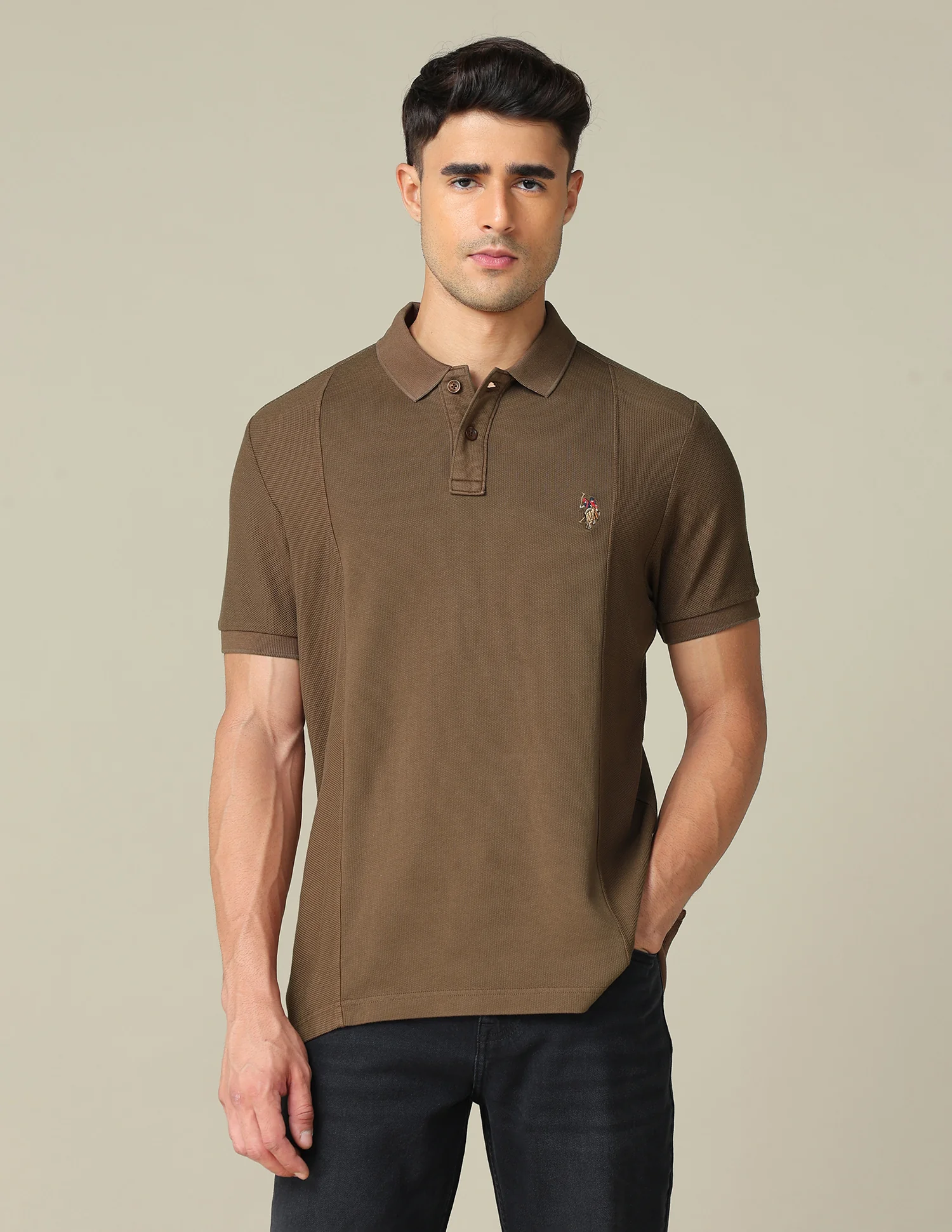 Pure Cotton Muscle Fit Polo Shirt - Image 6