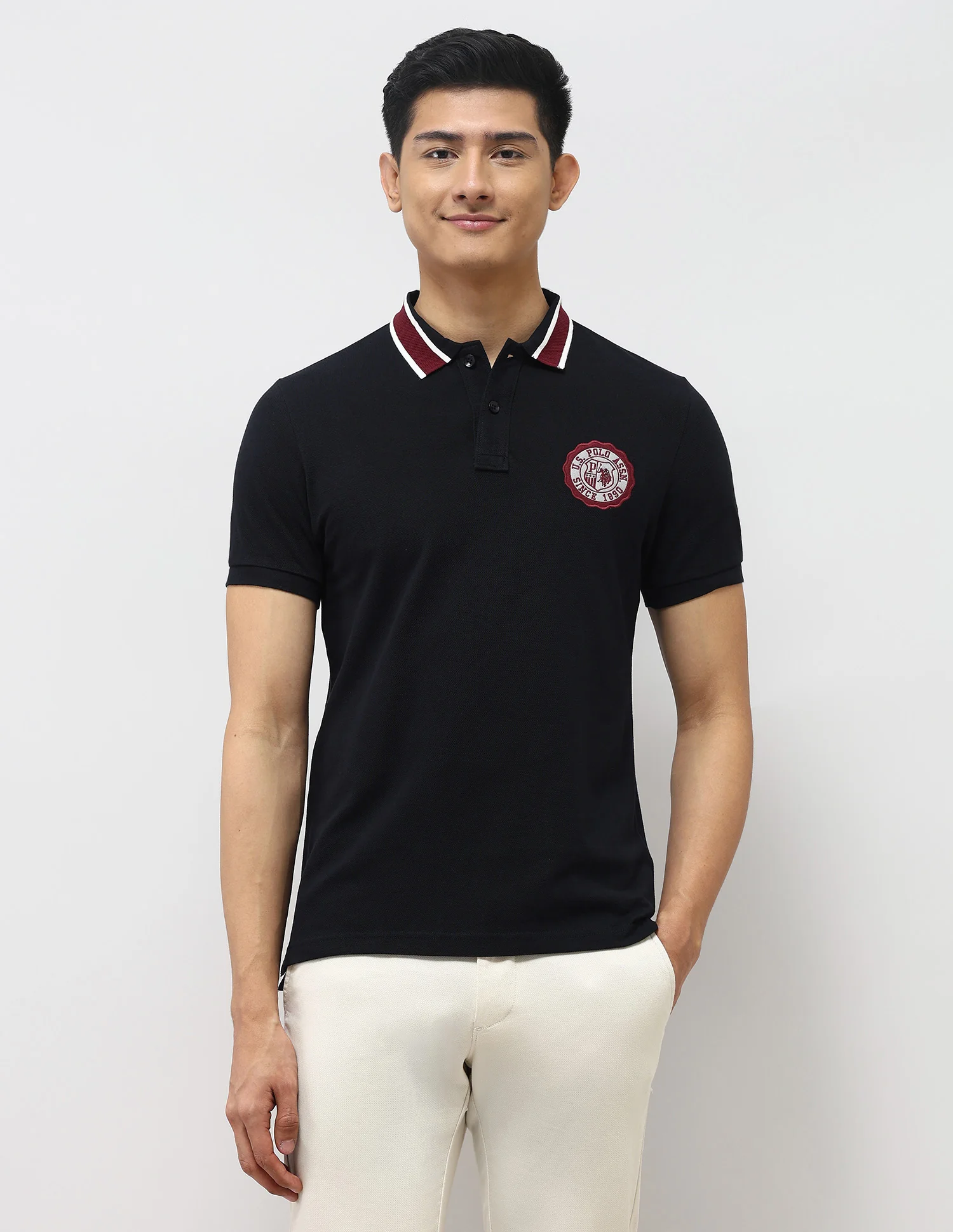Pure Cotton Muscle Fit Polo Shirt - Image 6
