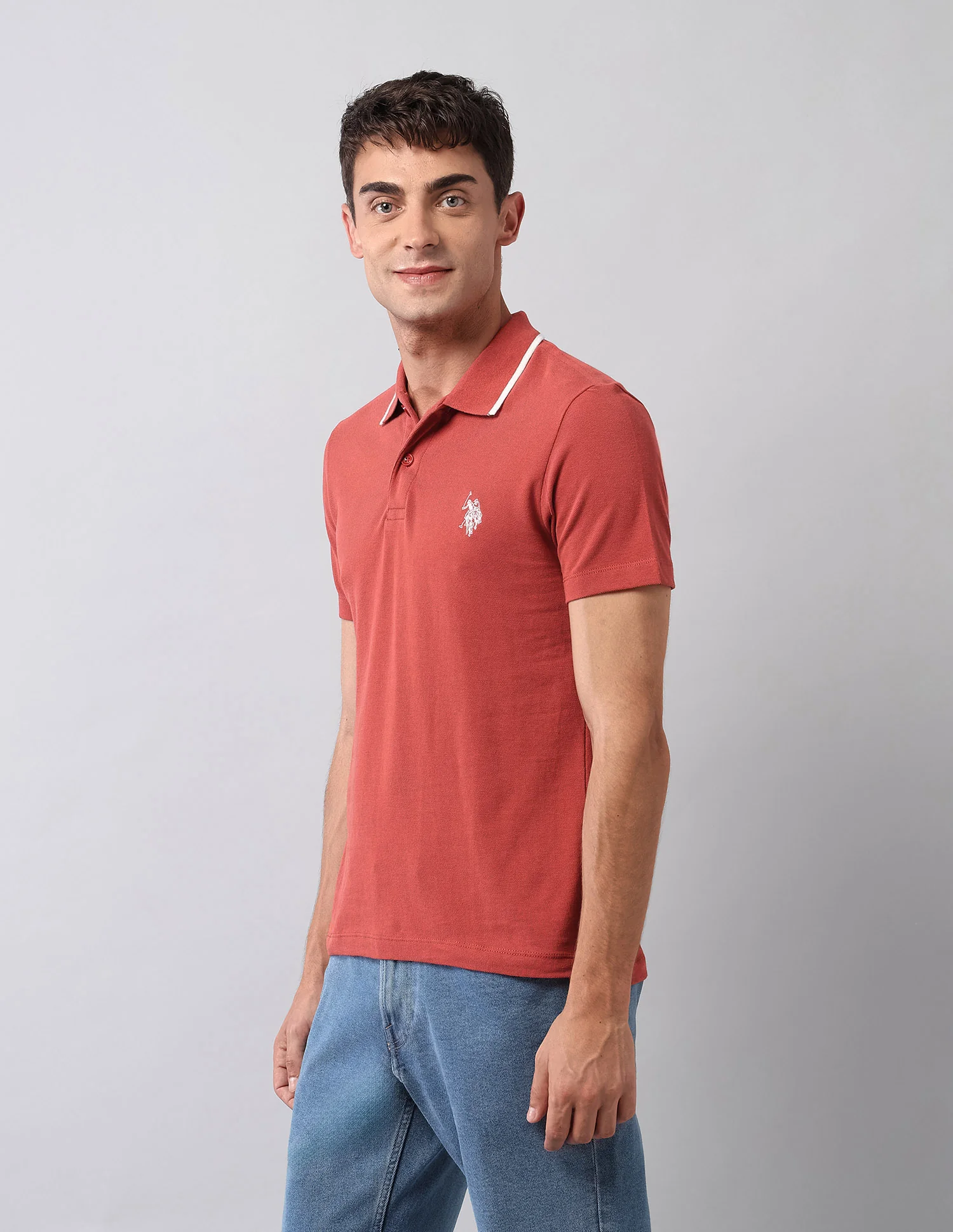 Pure Cotton Muscle Fit Polo Shirt - Image 4