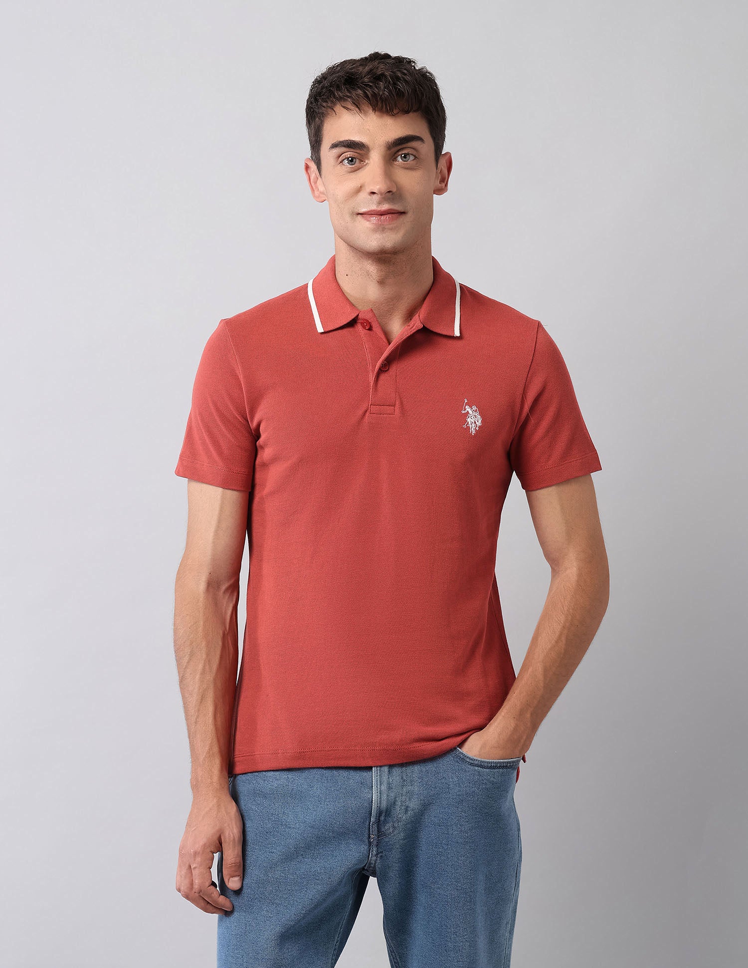 Pure Cotton Muscle Fit Polo Shirt - Image 6