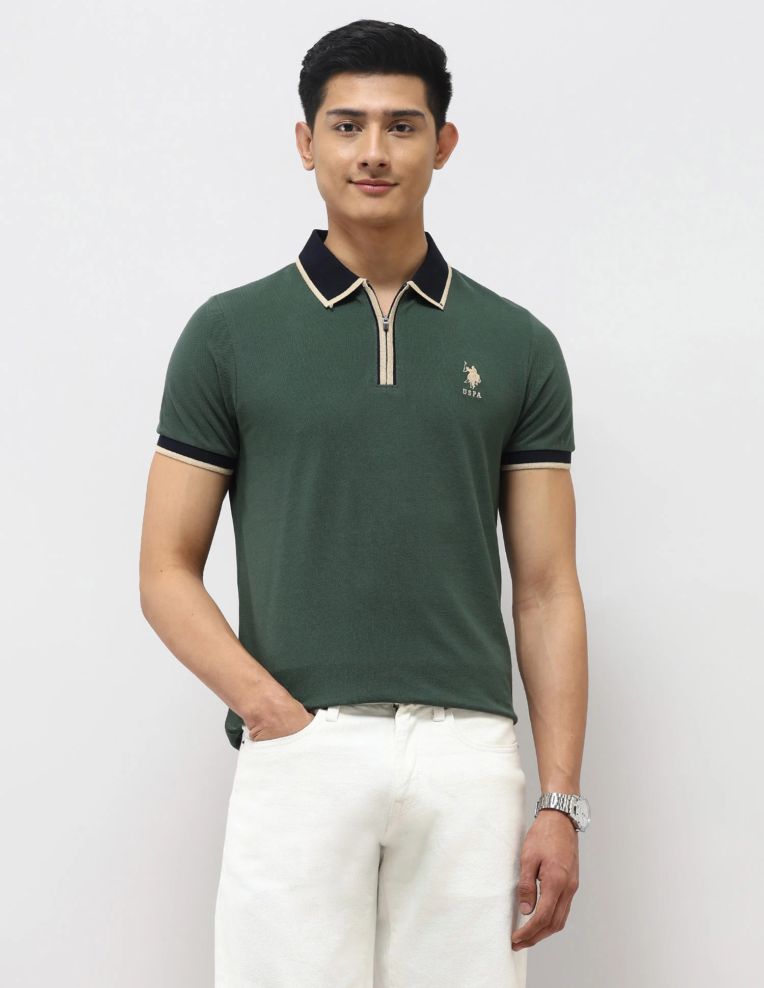 Pure Cotton Muscle Fit Polo Shirt