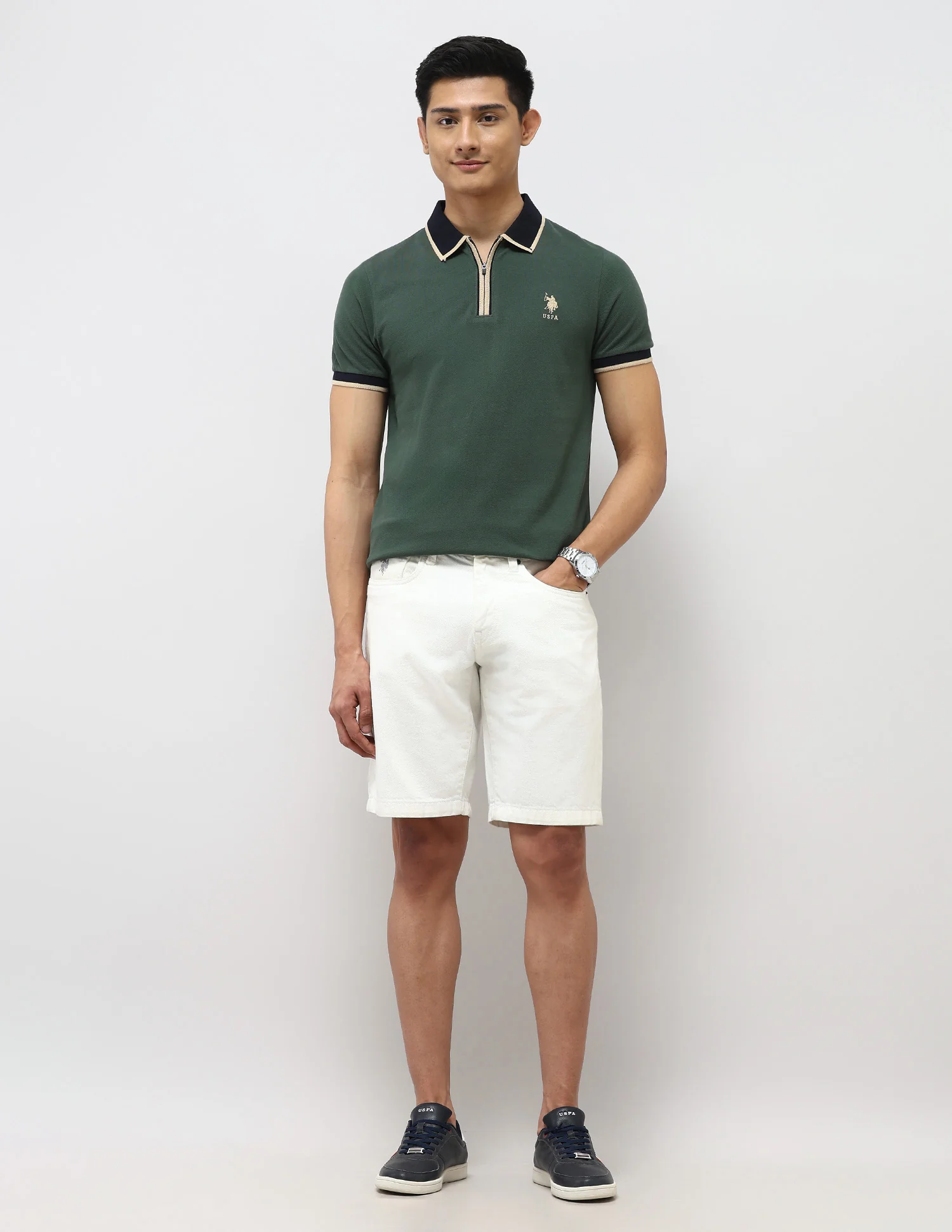 Pure Cotton Muscle Fit Polo Shirt - Image 3