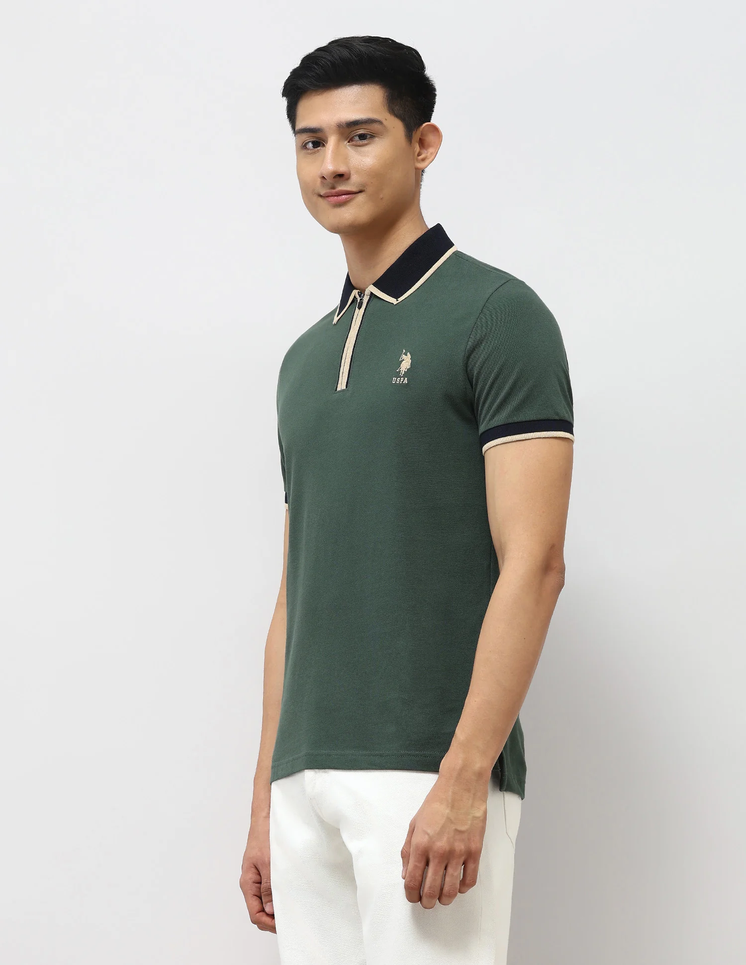 Pure Cotton Muscle Fit Polo Shirt - Image 4