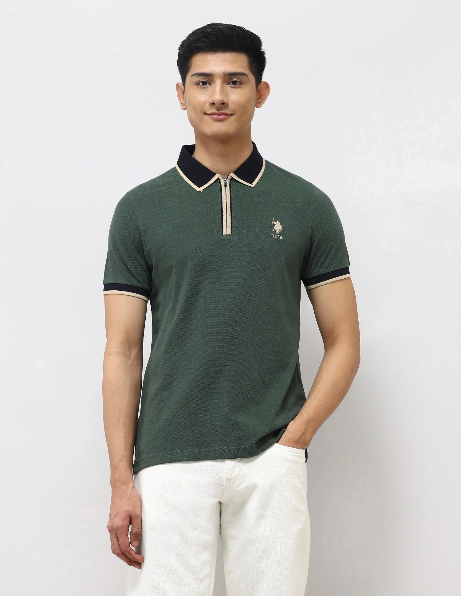 Pure Cotton Muscle Fit Polo Shirt - Image 6