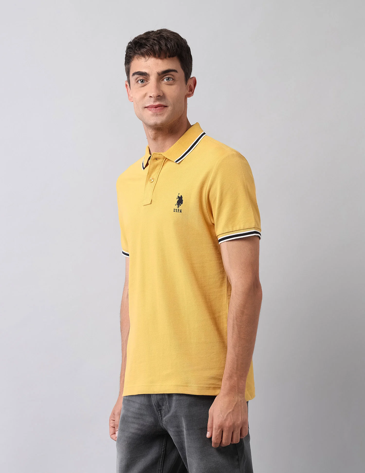 Pure Cotton Muscle Fit Polo Shirt - Image 4
