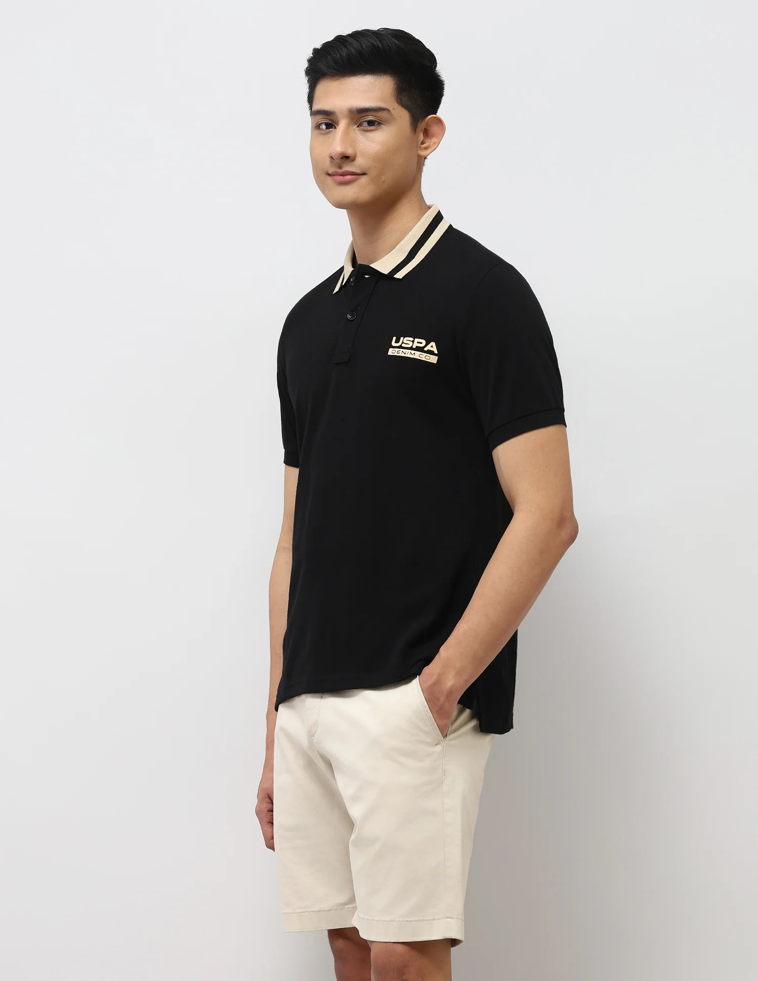 Pure Cotton Muscle Fit Polo Shirt - Image 4