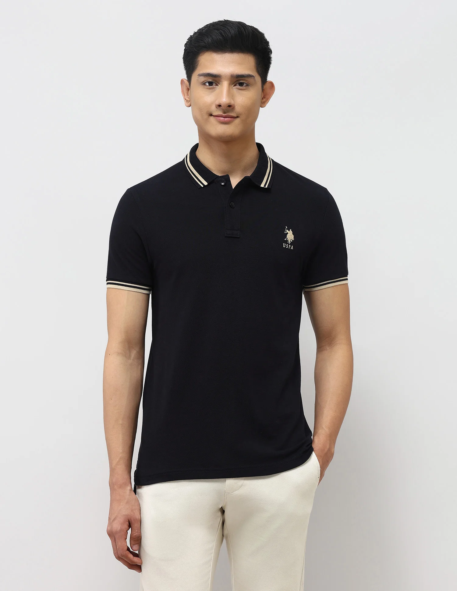Pure Cotton Muscle Fit Polo Shirt - Image 6