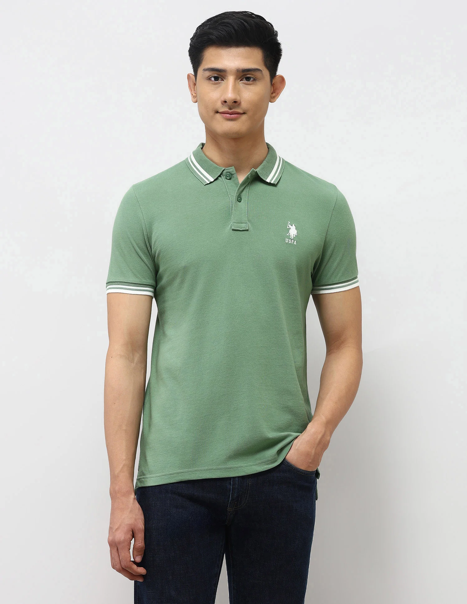 Pure Cotton Muscle Fit Polo Shirt - Image 6