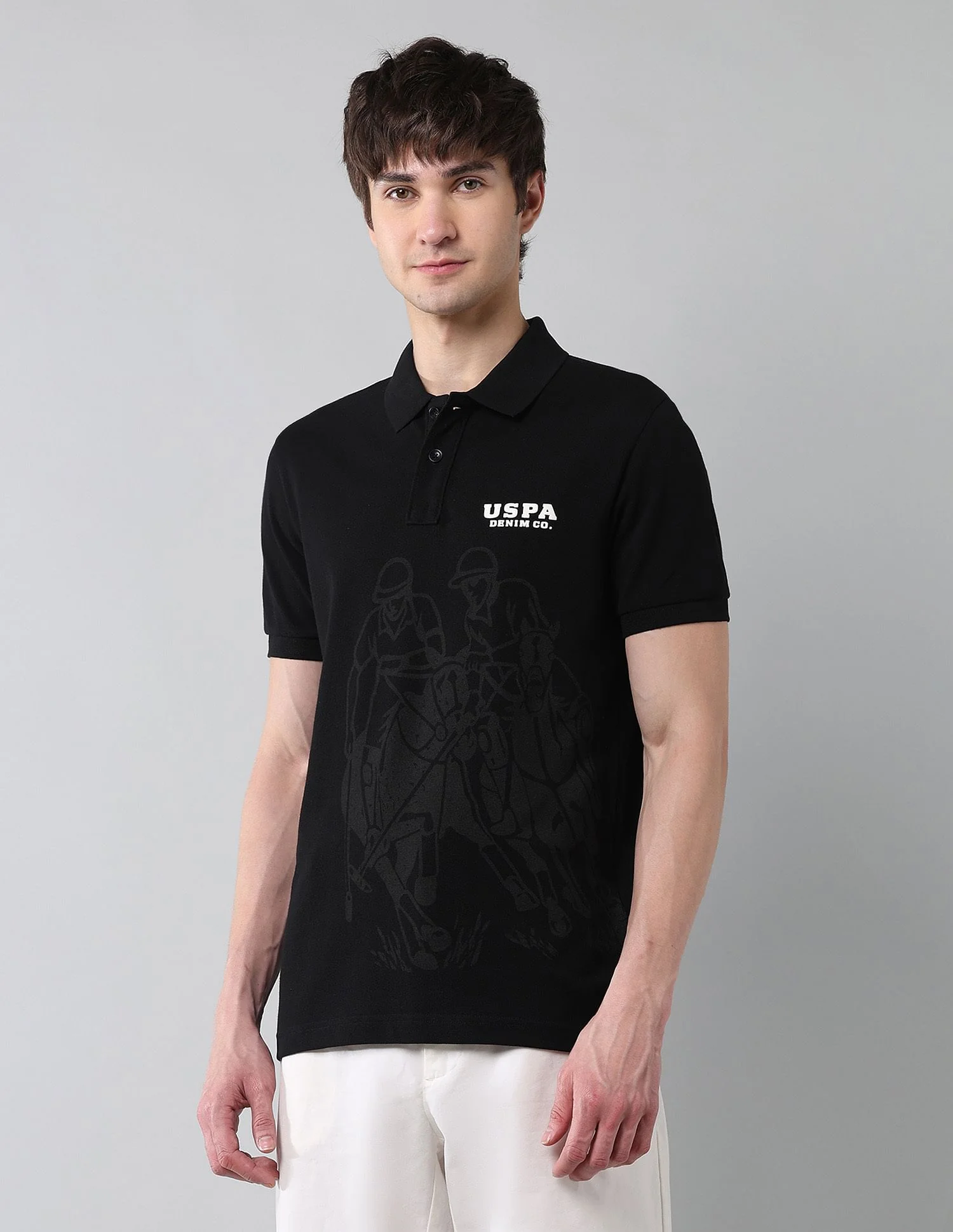 Pure Cotton Muscle Fit Polo Shirt - Image 4