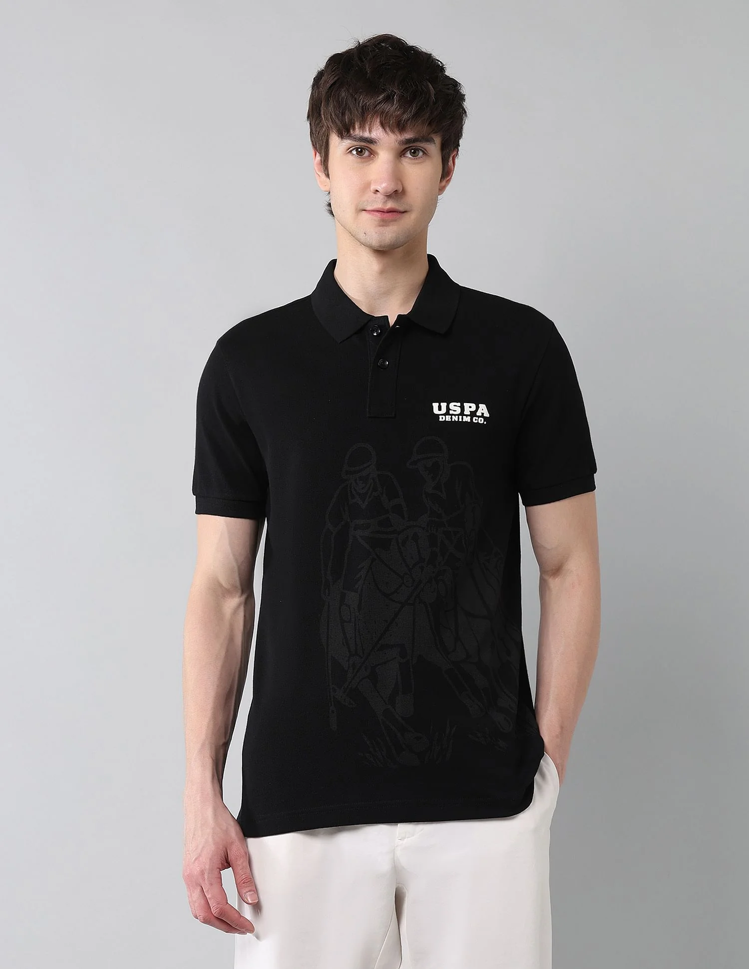 Pure Cotton Muscle Fit Polo Shirt - Image 6