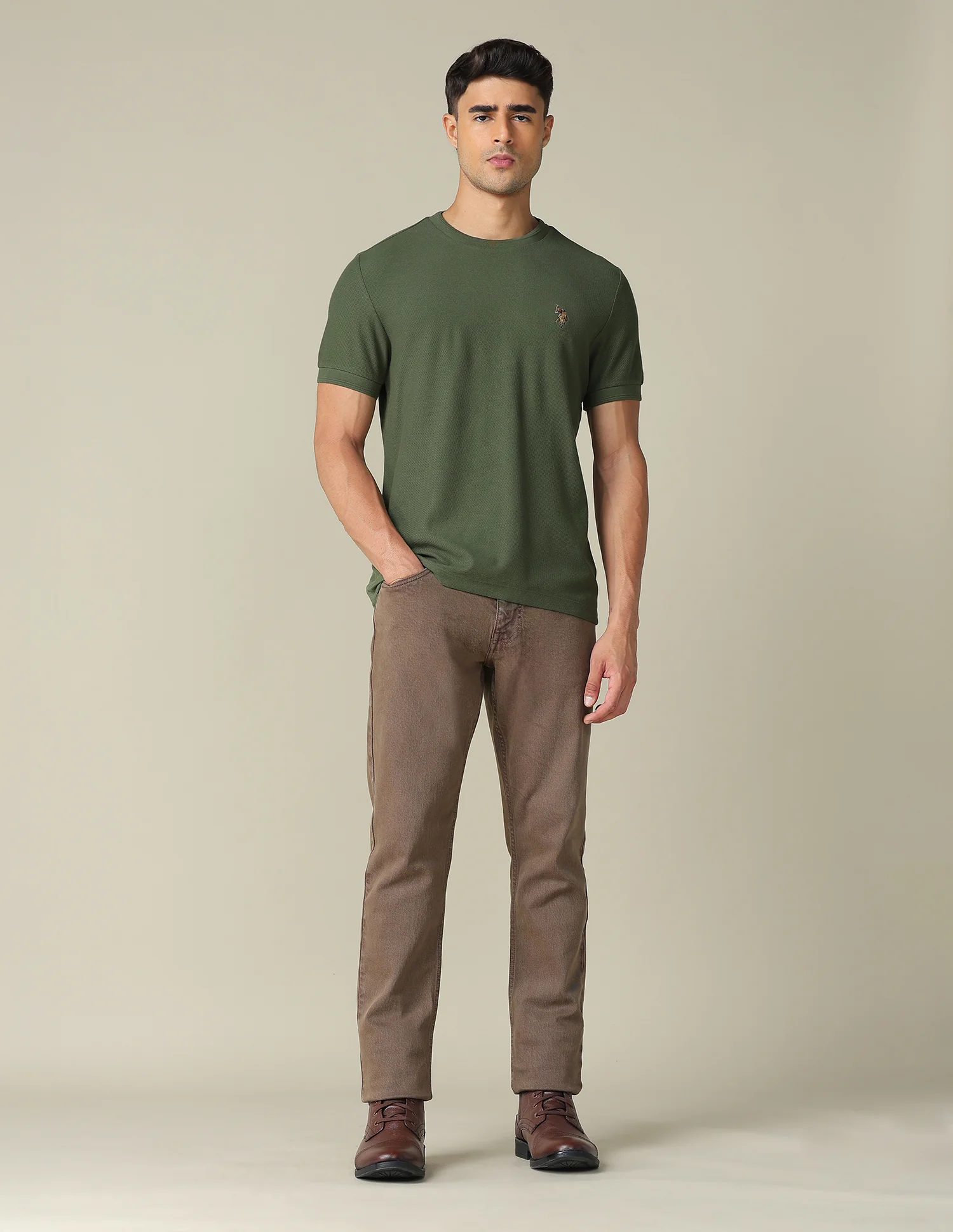Pure Cotton Muscle Fit T- Shirt - Image 3
