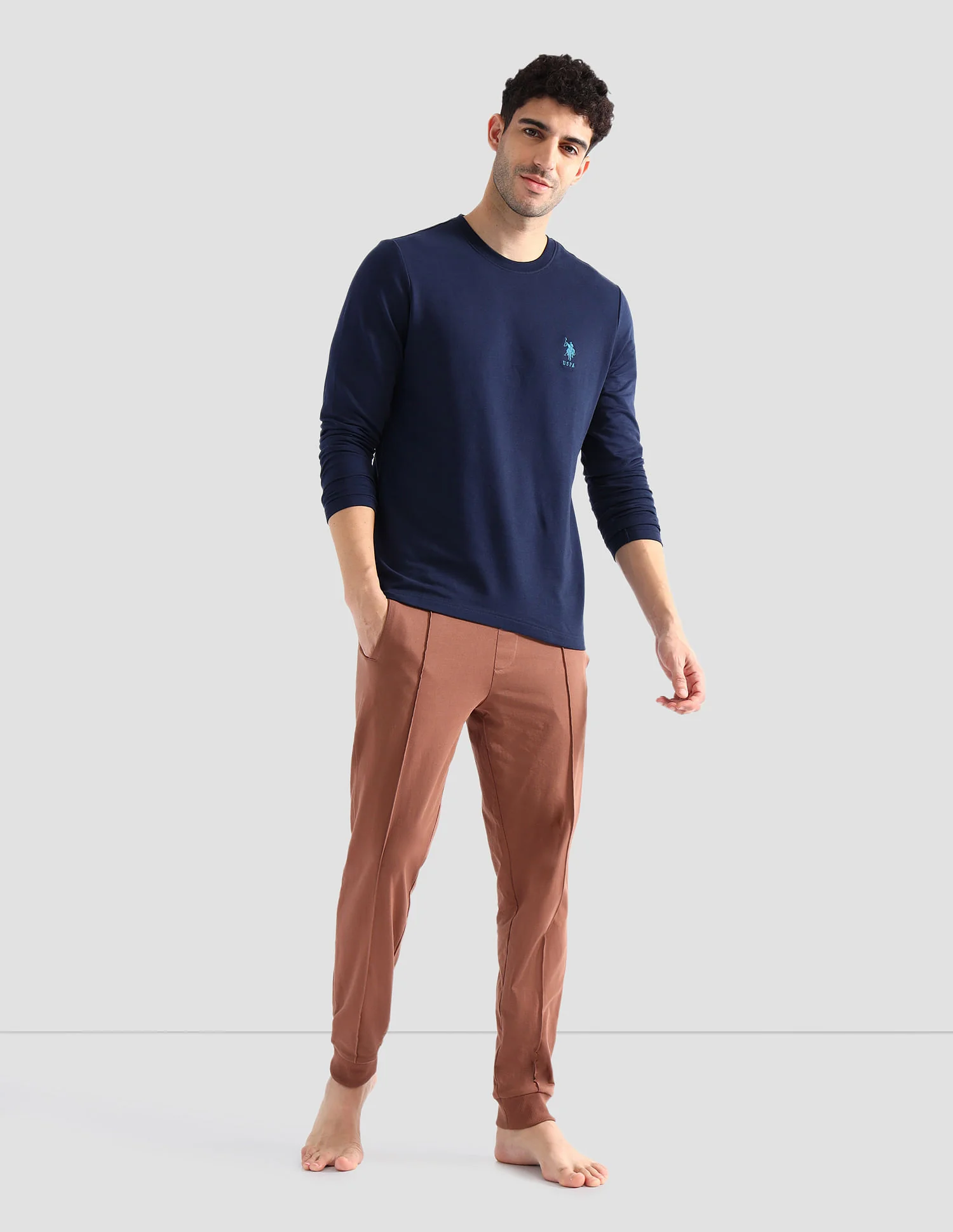 Round Neck Pure Cotton Lounge T-Shirt - Image 3