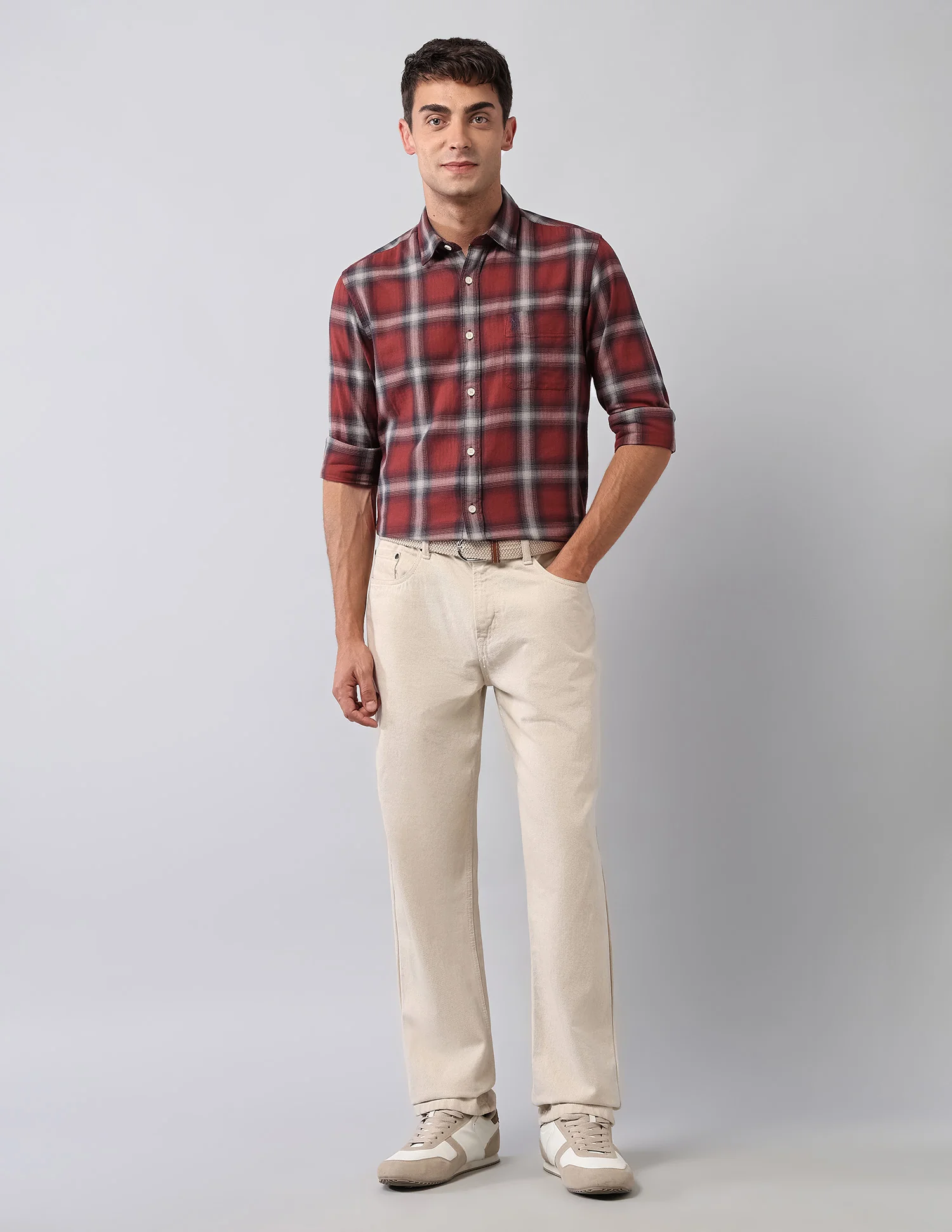 Pure Cotton Plaid Checked Shirt - Image 3