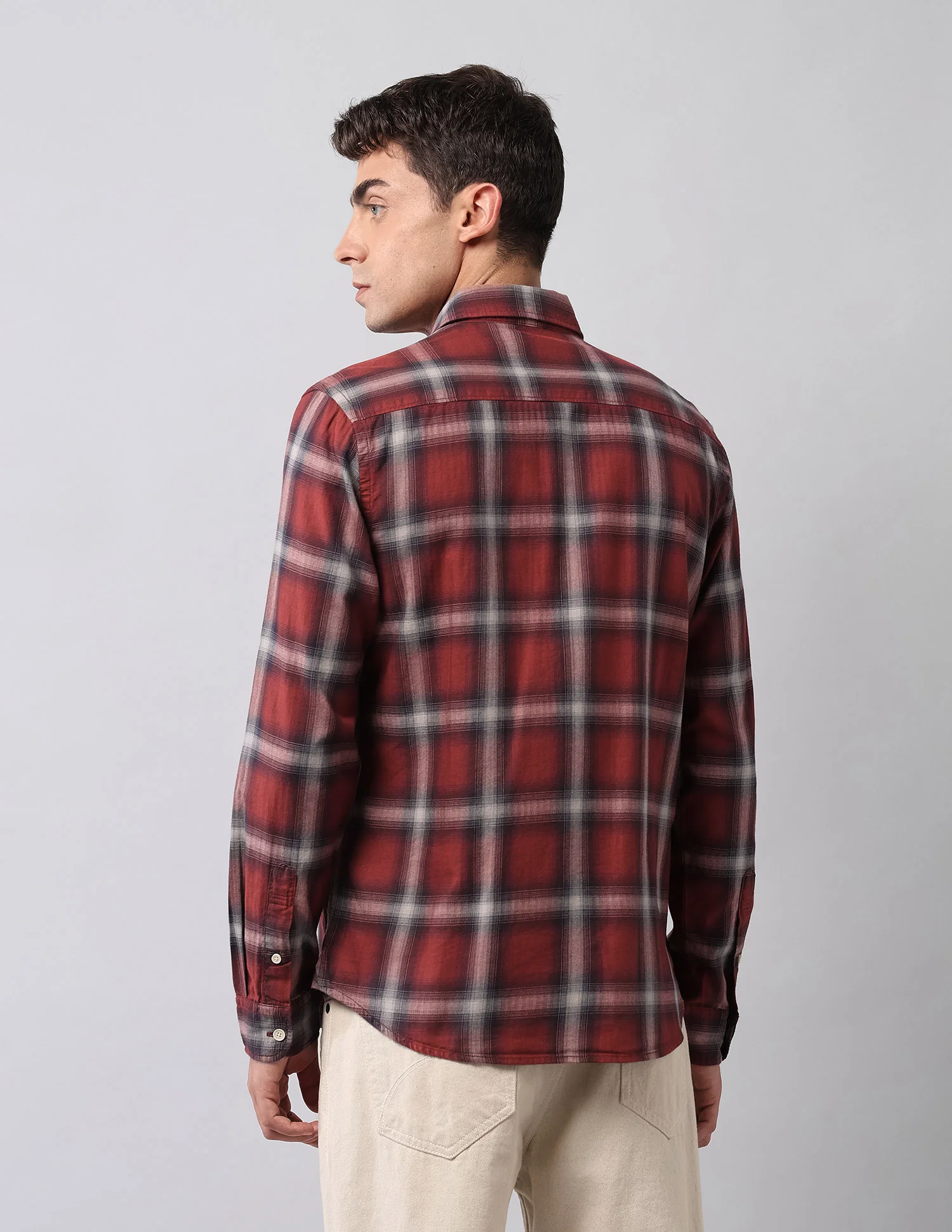 Pure Cotton Plaid Checked Shirt - Image 5