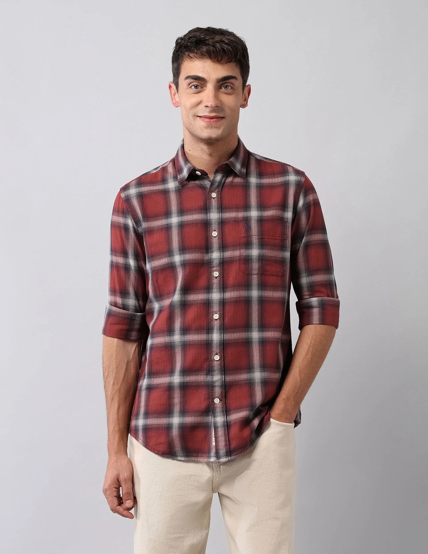 Pure Cotton Plaid Checked Shirt - Image 6