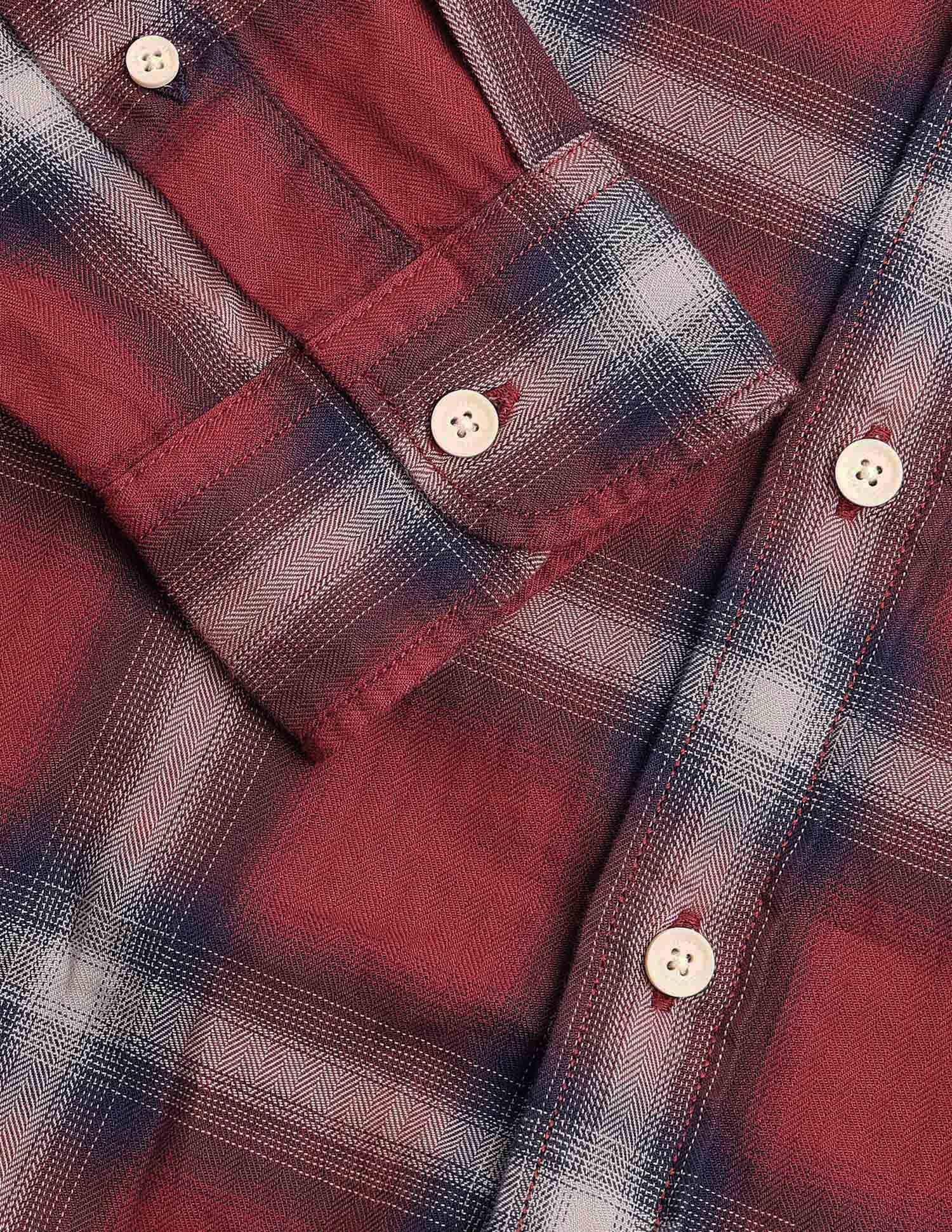 Pure Cotton Plaid Checked Shirt - Image 8