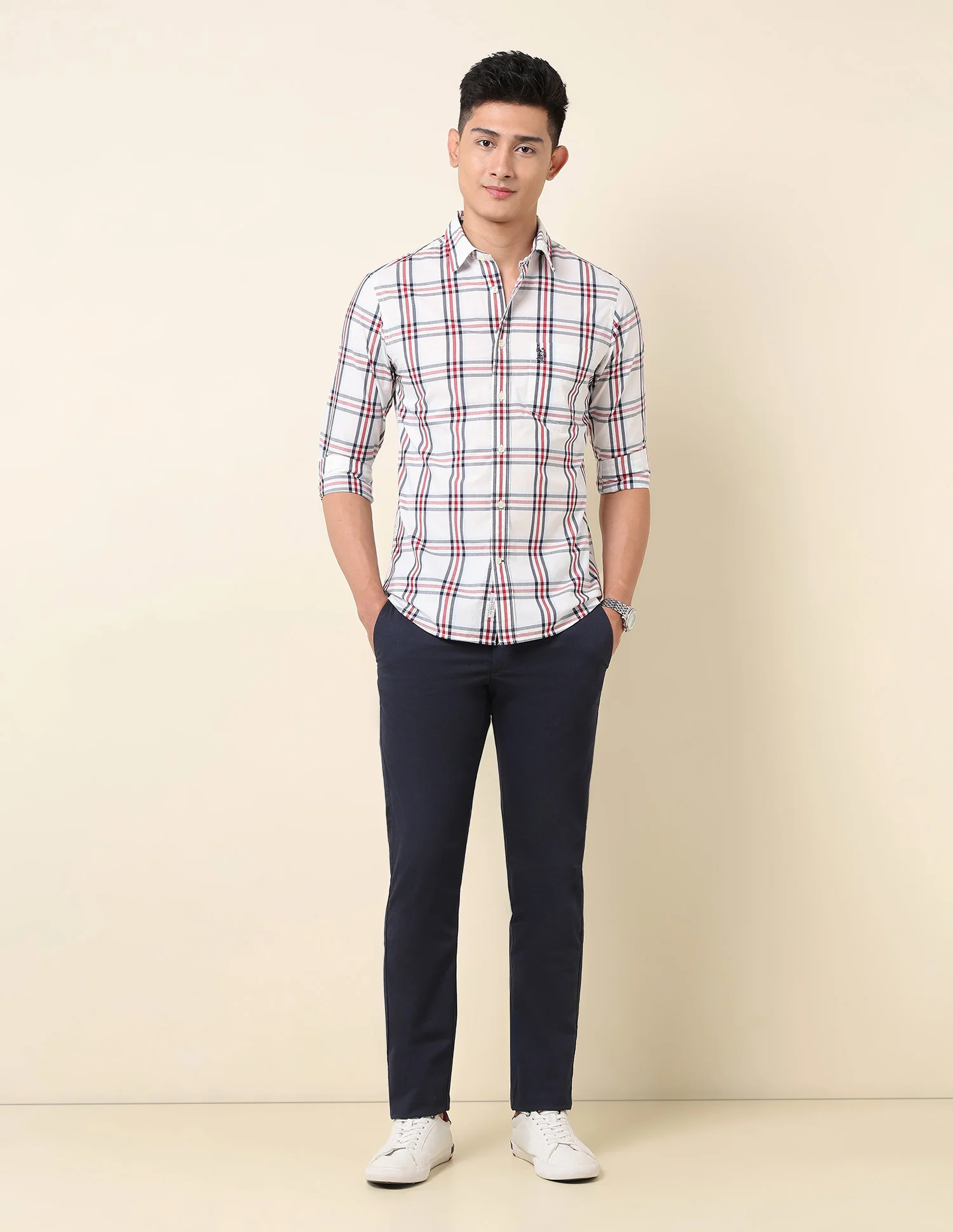Pure Cotton Plaid Checked Shirt - Image 3