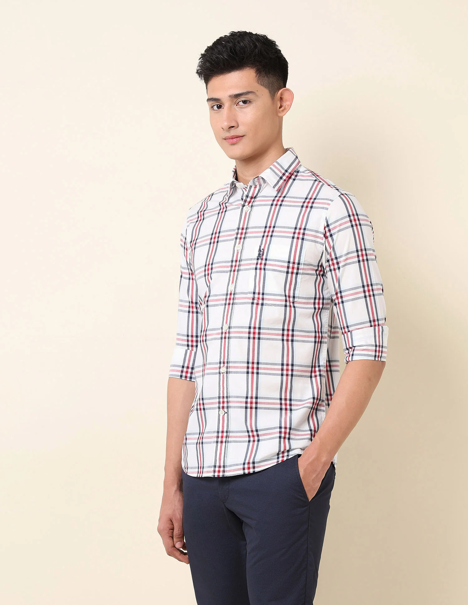 Pure Cotton Plaid Checked Shirt - Image 4