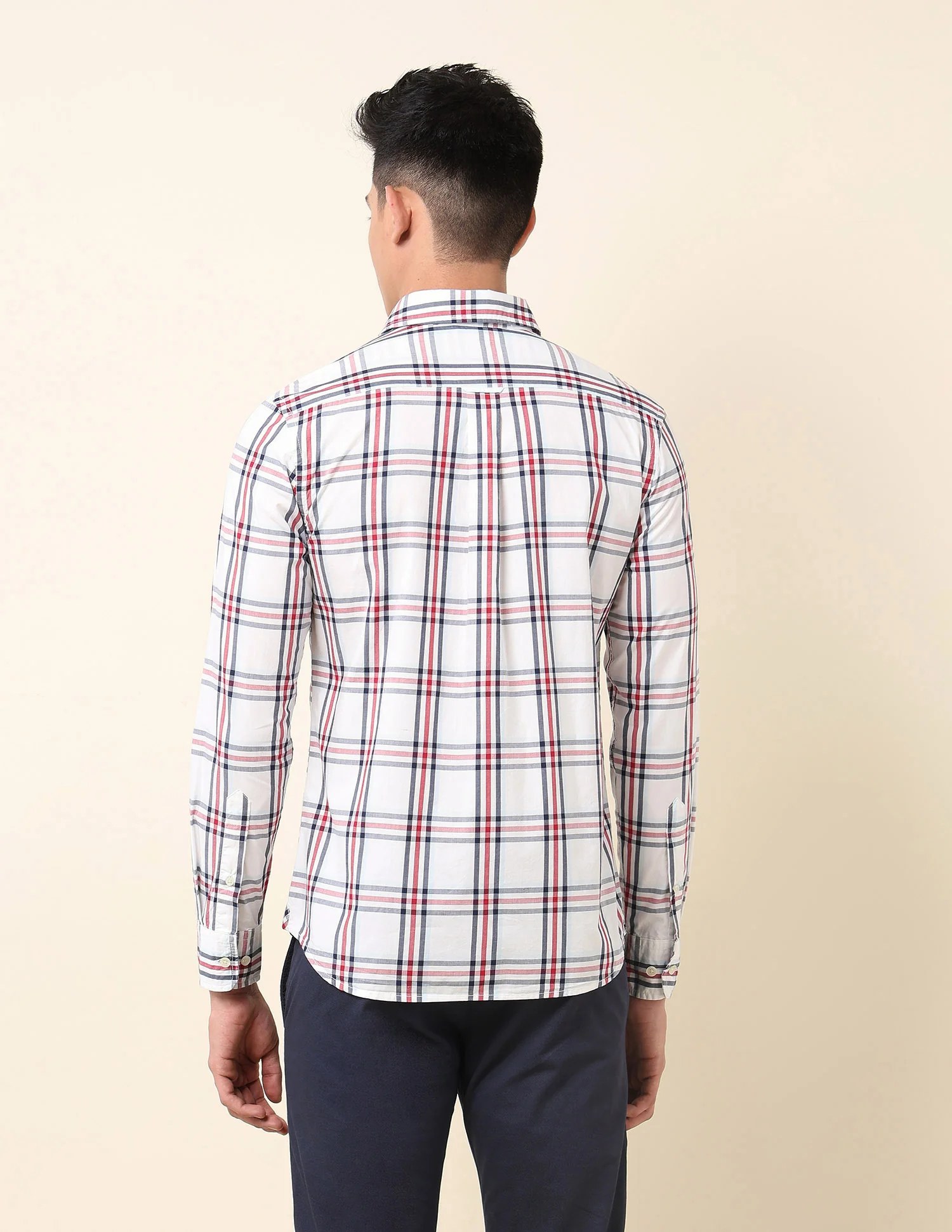 Pure Cotton Plaid Checked Shirt - Image 5
