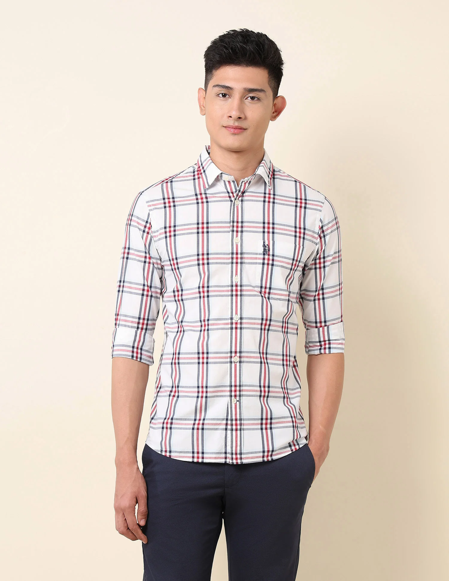 Pure Cotton Plaid Checked Shirt - Image 6