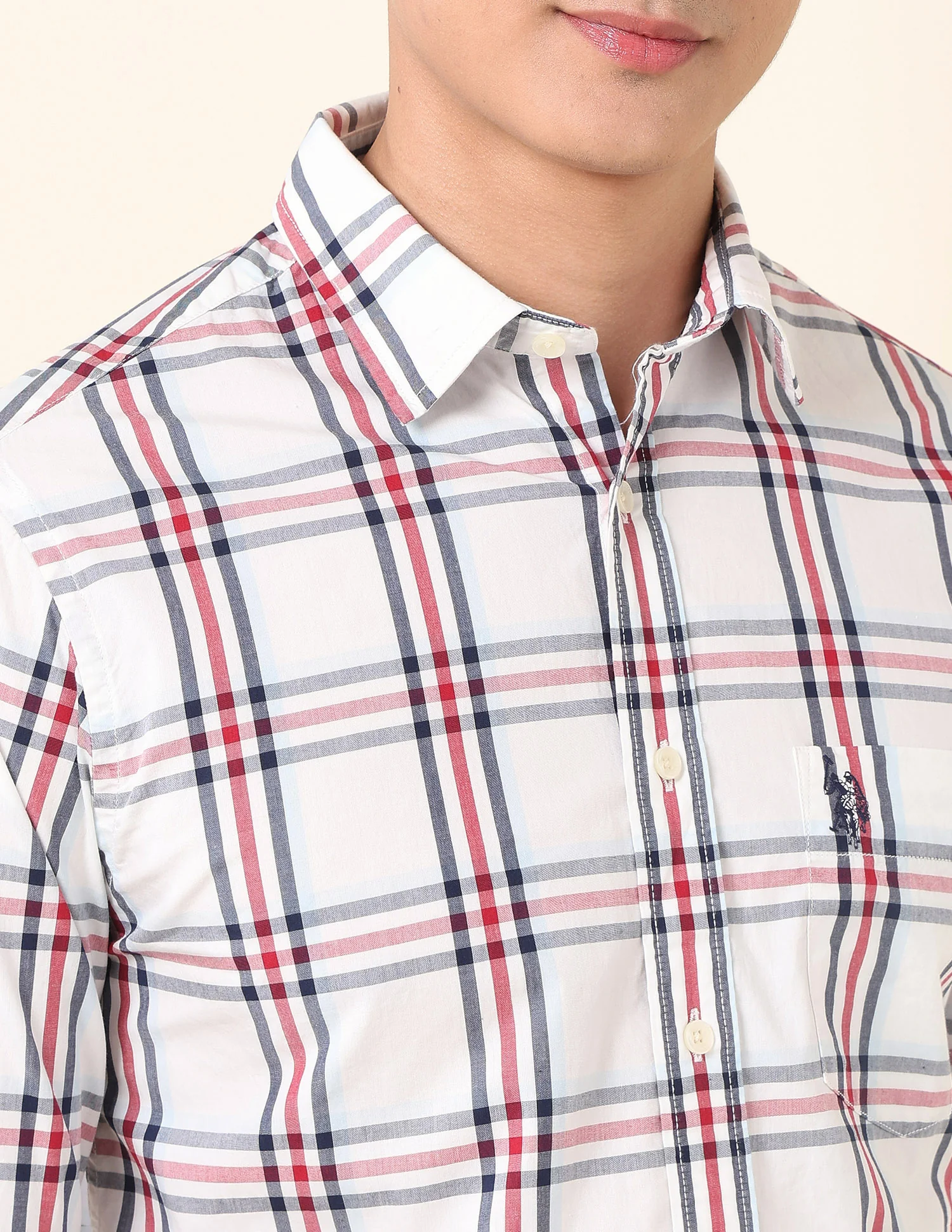 Pure Cotton Plaid Checked Shirt - Image 7
