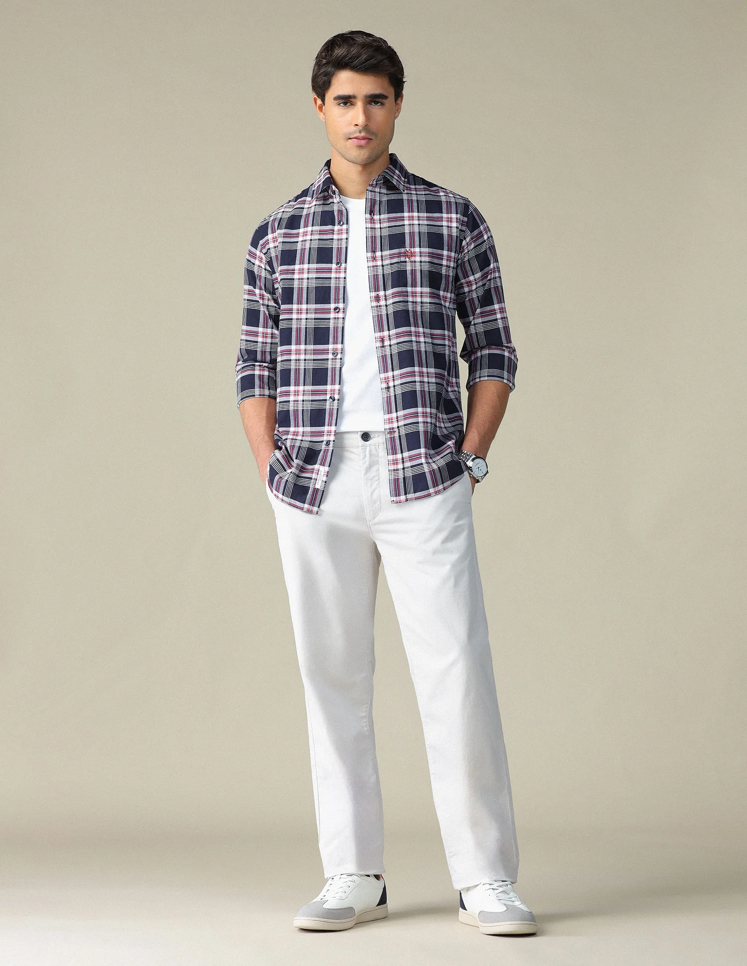 Pure Cotton Plaid Checked Shirt - Image 3