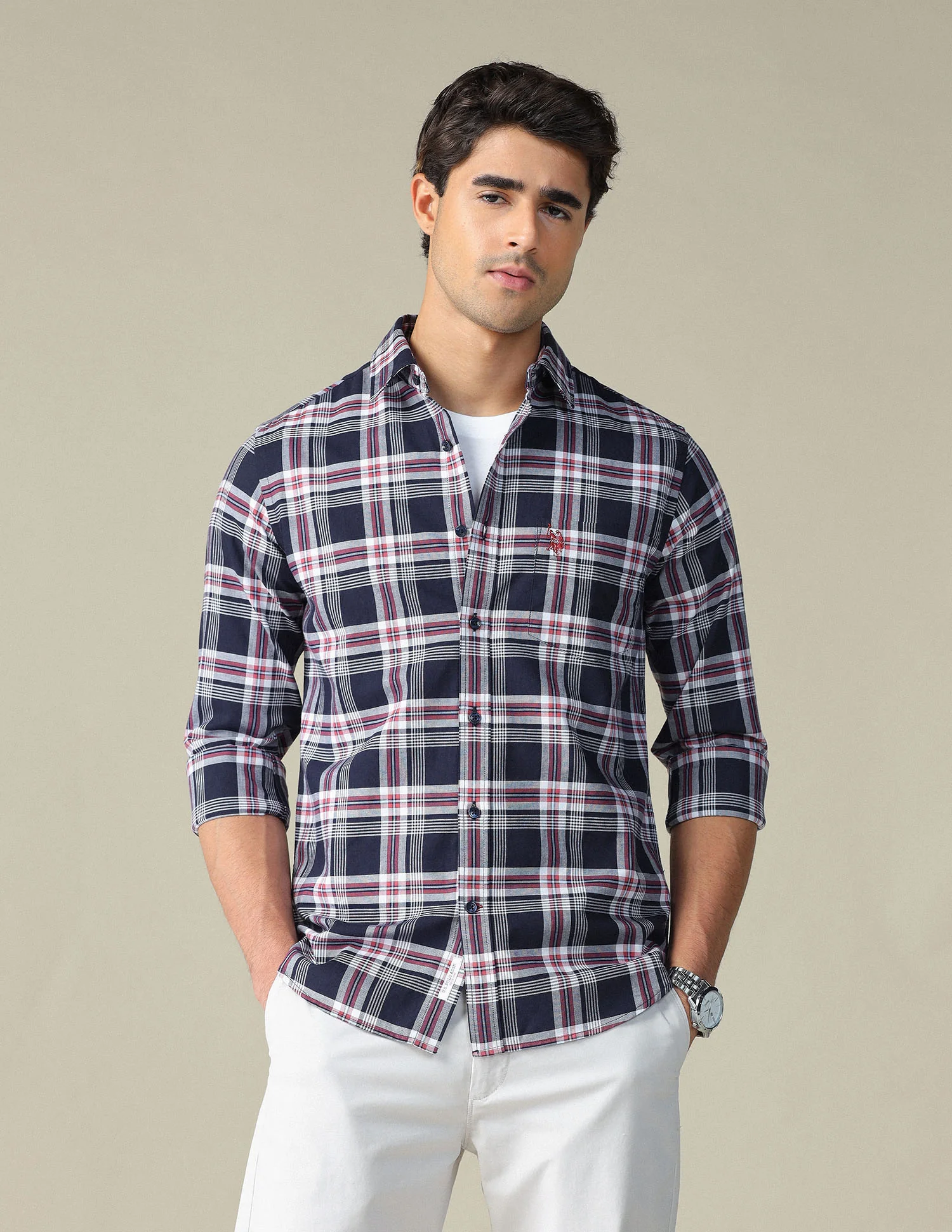 Pure Cotton Plaid Checked Shirt - Image 6