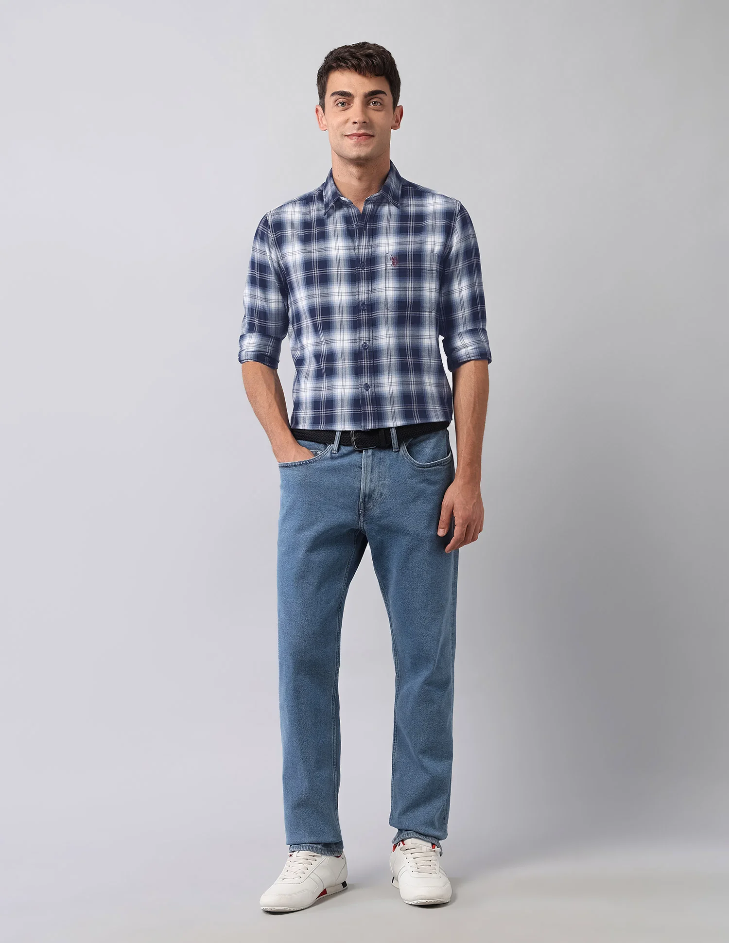 Pure Cotton Plaid Checked Shirt - Image 3