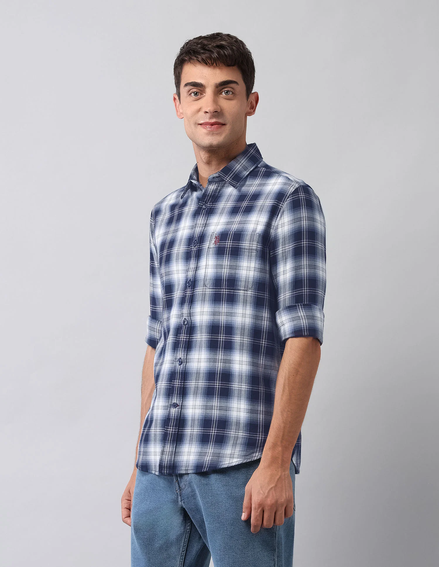 Pure Cotton Plaid Checked Shirt - Image 4