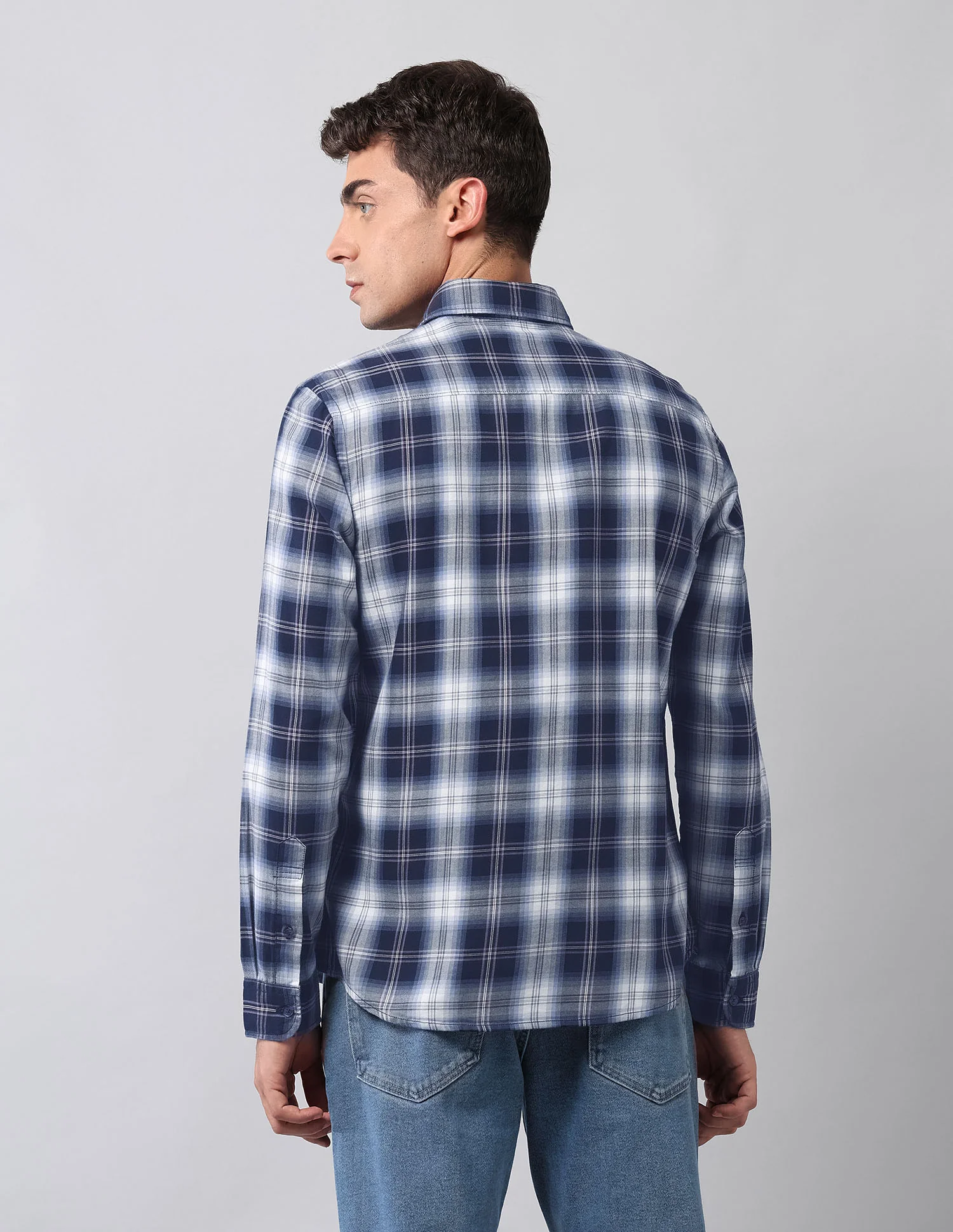 Pure Cotton Plaid Checked Shirt - Image 5