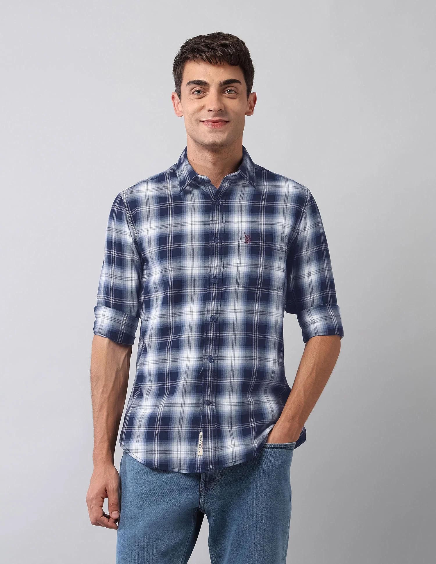Pure Cotton Plaid Checked Shirt - Image 6