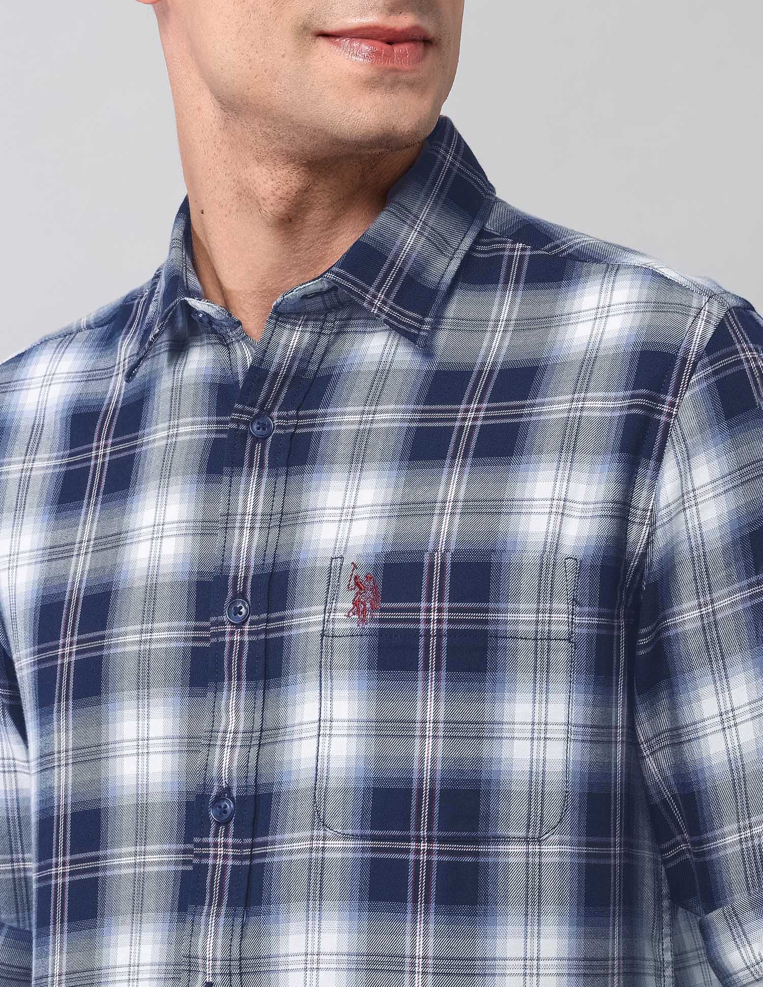 Pure Cotton Plaid Checked Shirt - Image 7