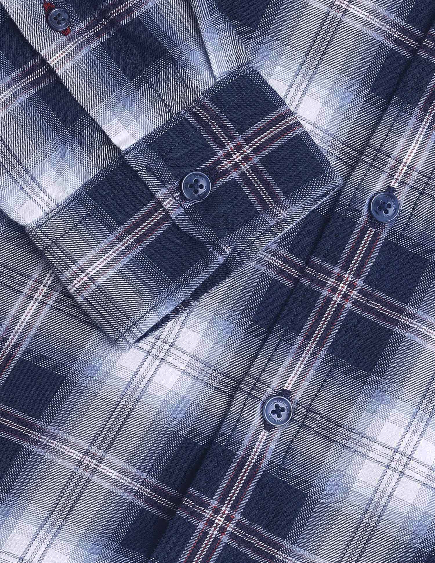 Pure Cotton Plaid Checked Shirt - Image 8