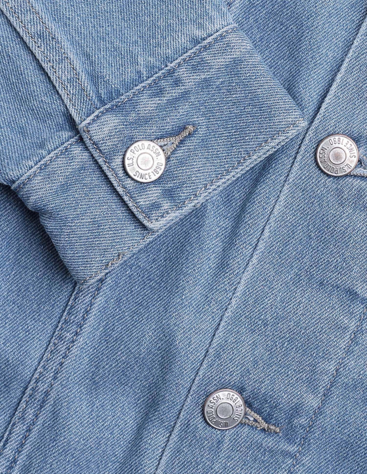 Pure Cotton Regular Fit Denim Jacket - Image 8