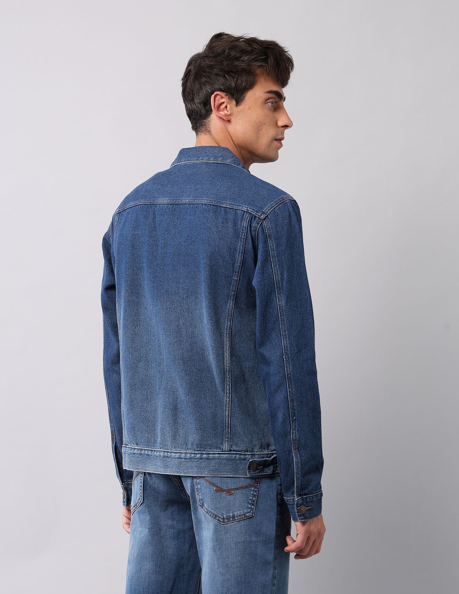 Pure Cotton Regular Fit Denim Jacket - Image 5