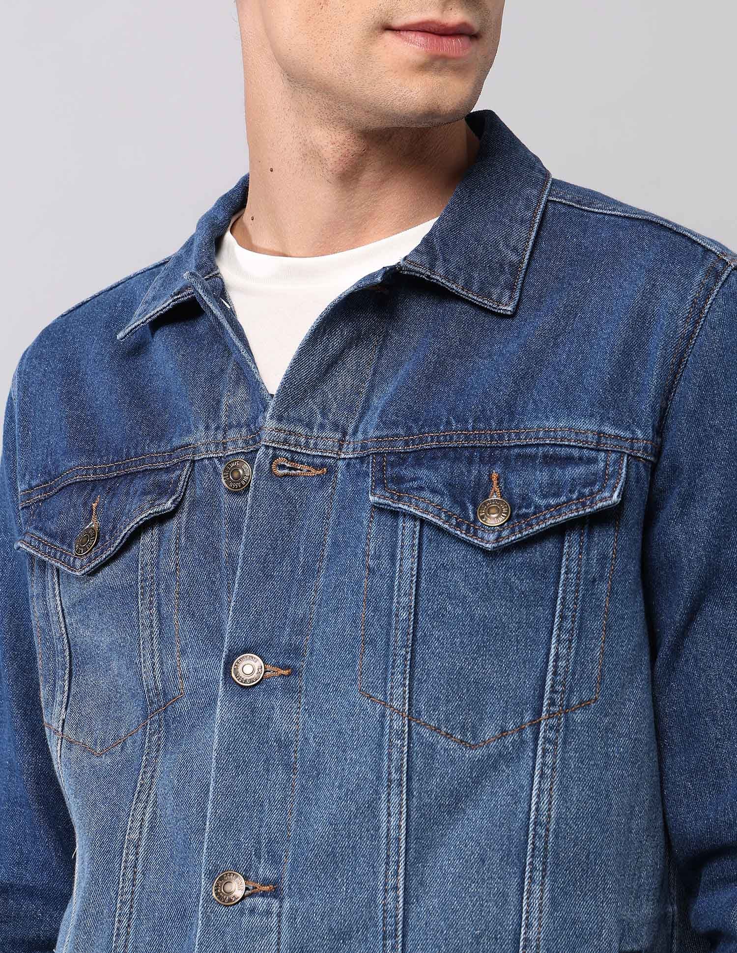 Pure Cotton Regular Fit Denim Jacket - Image 7