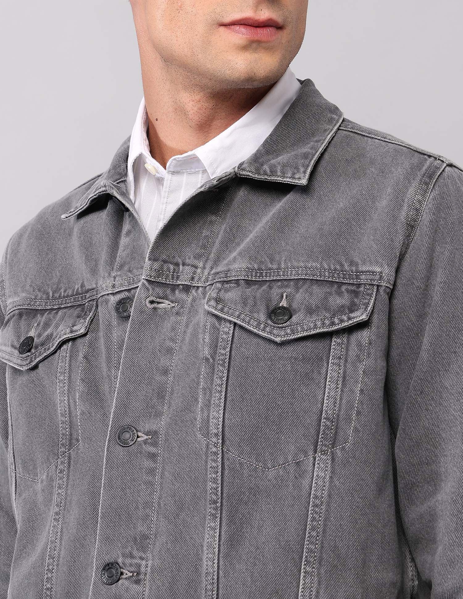 Pure Cotton Regular Fit Denim Jacket - Image 7