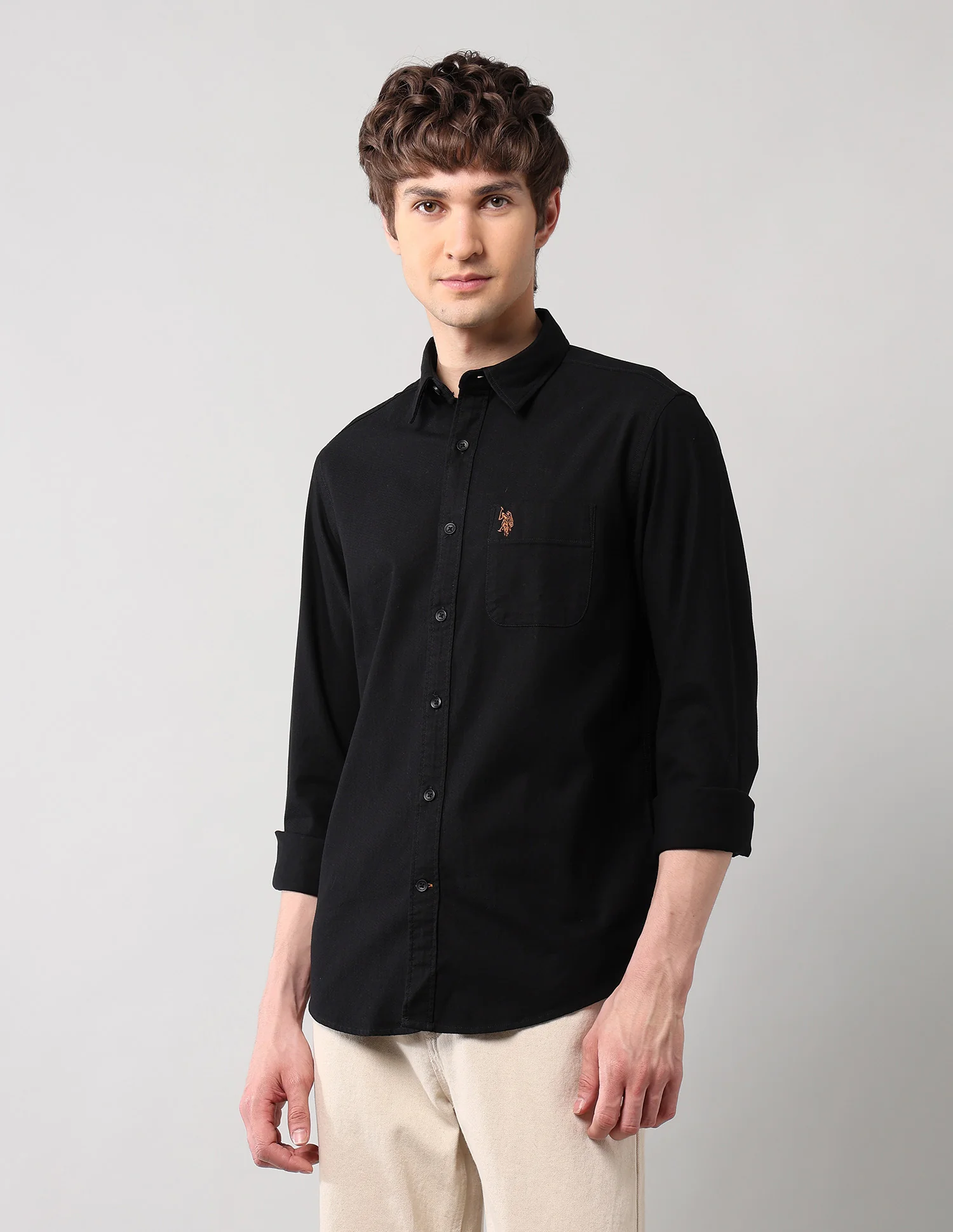 Pure Cotton Regular Fit Dobby Shirt - Image 4