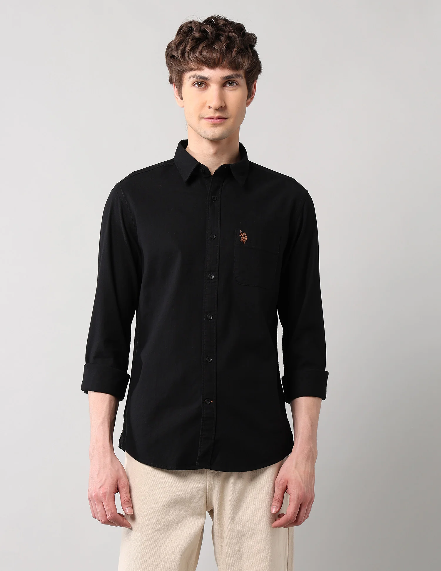 Pure Cotton Regular Fit Dobby Shirt - Image 6