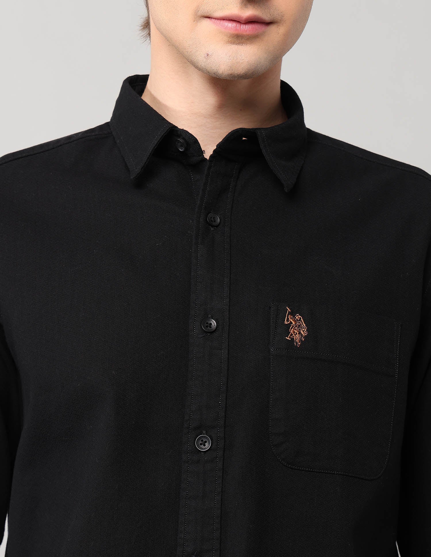 Pure Cotton Regular Fit Dobby Shirt - Image 7